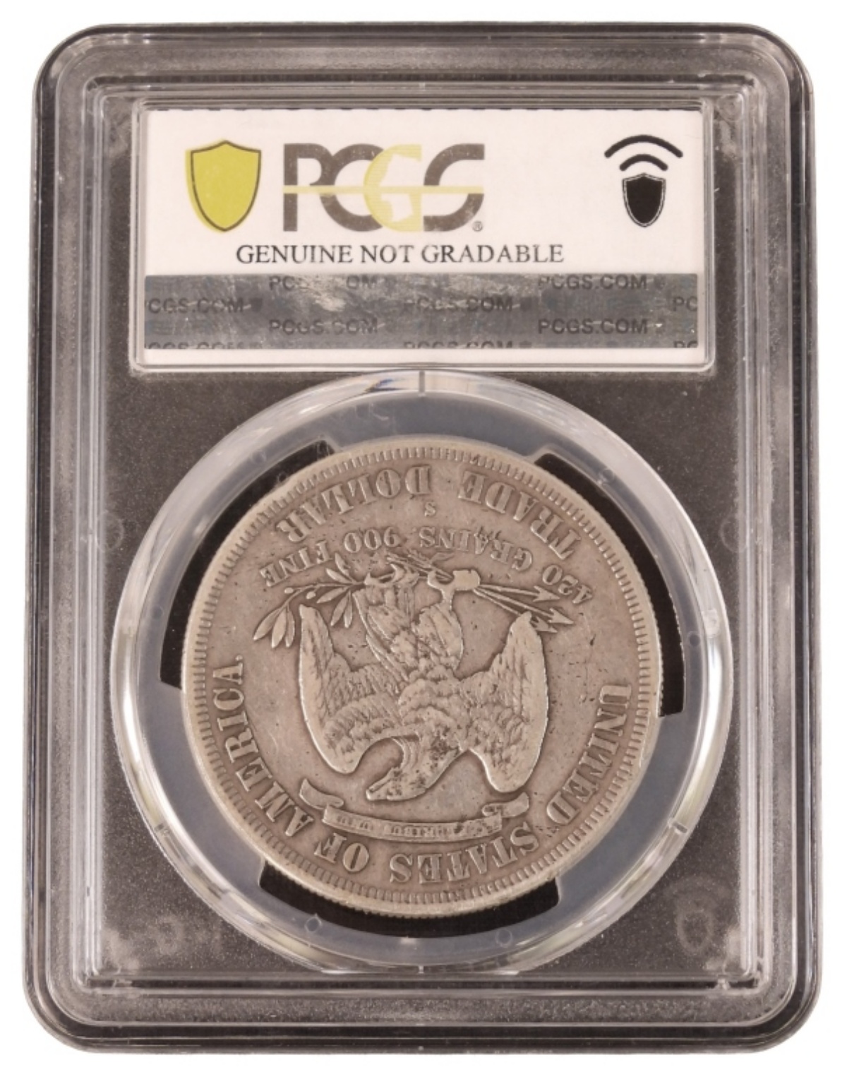 1877-S Trade Dollar VF Detail Genuine PCGS