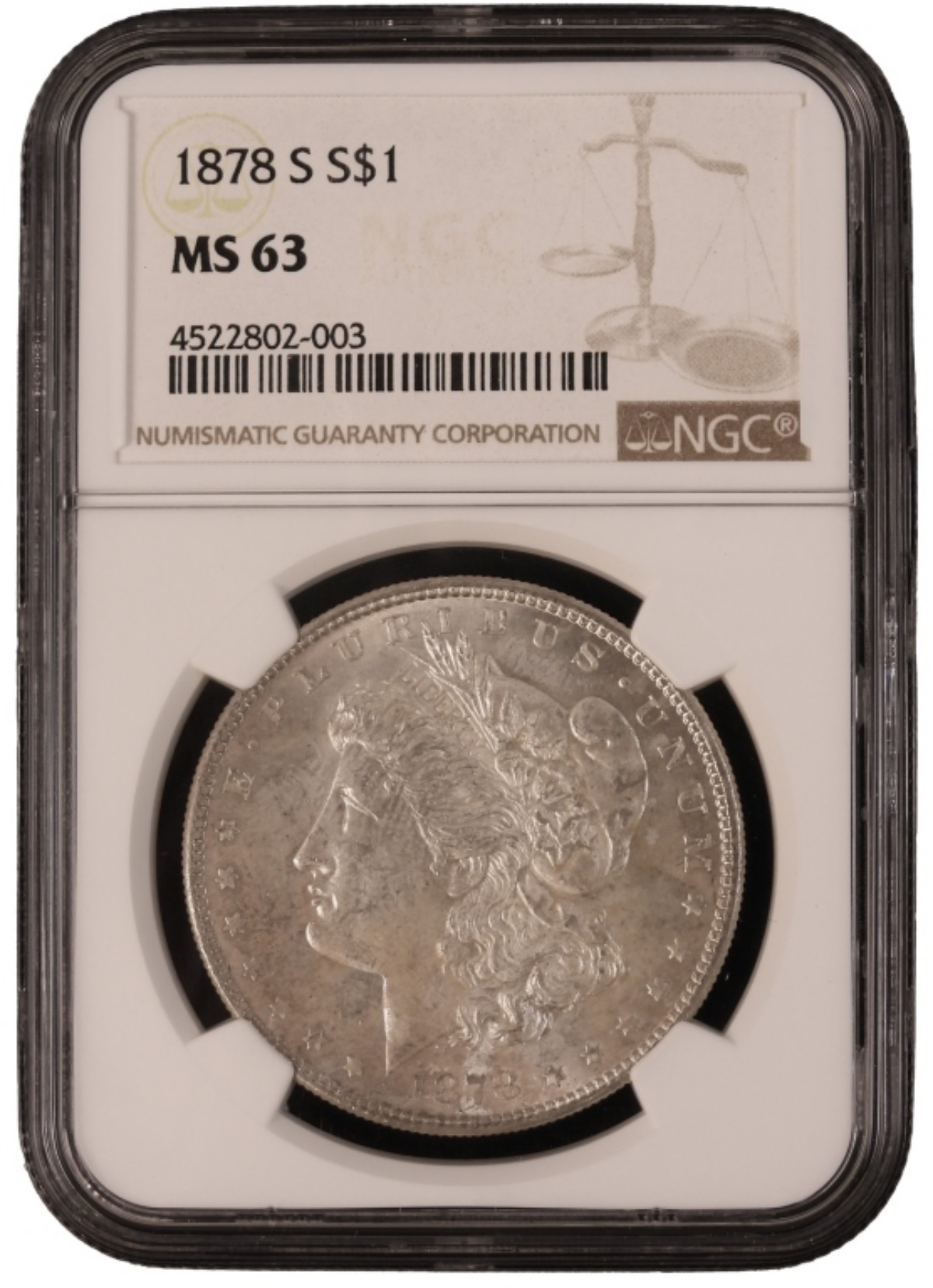 1878-S Morgan Dollar MS63 NGC