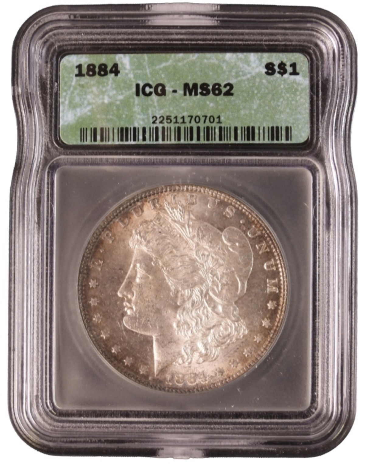 1884 Morgan Dollar MS62 ICG