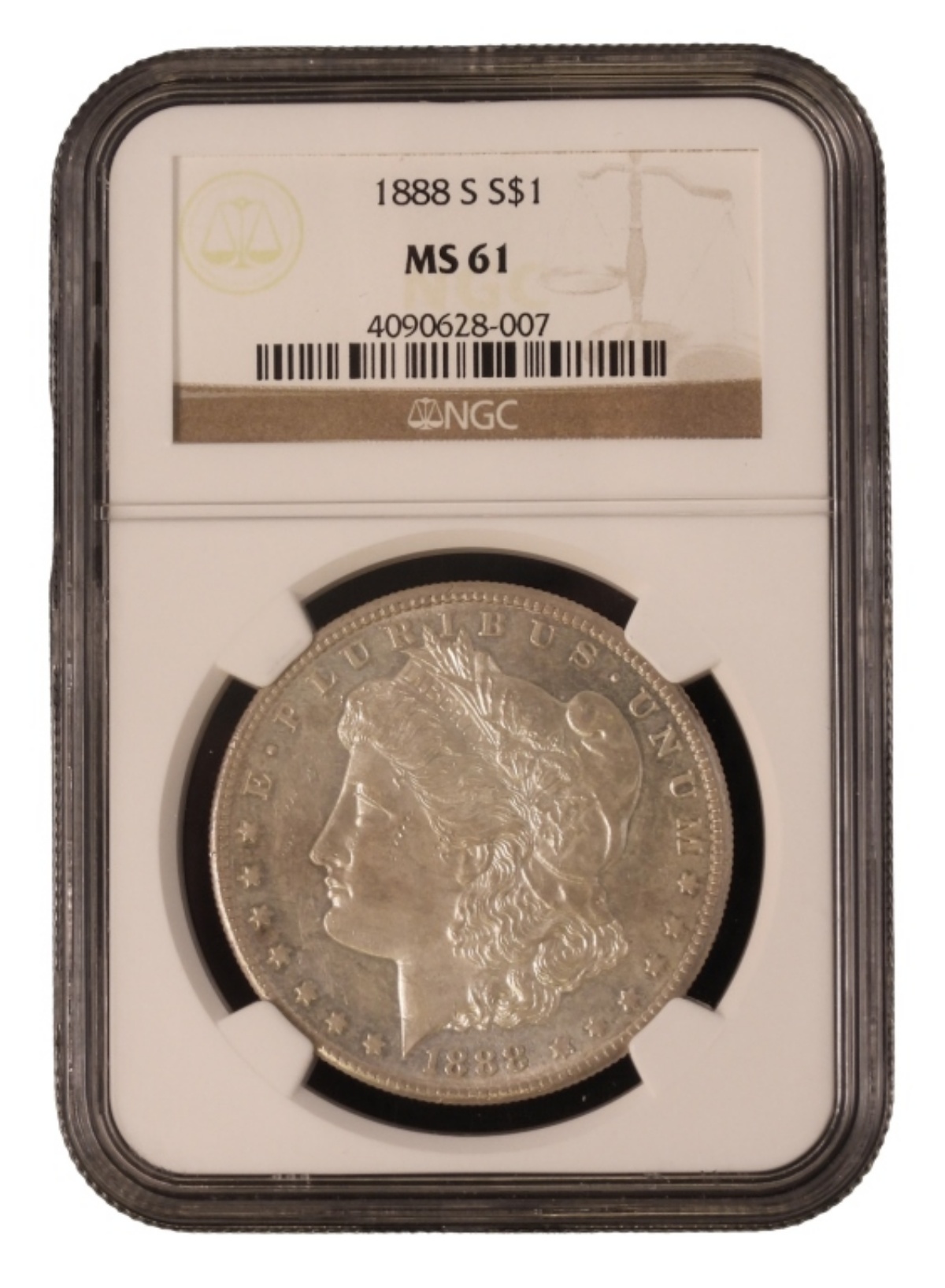 1888-S Morgan Dollar MS61 NGC
