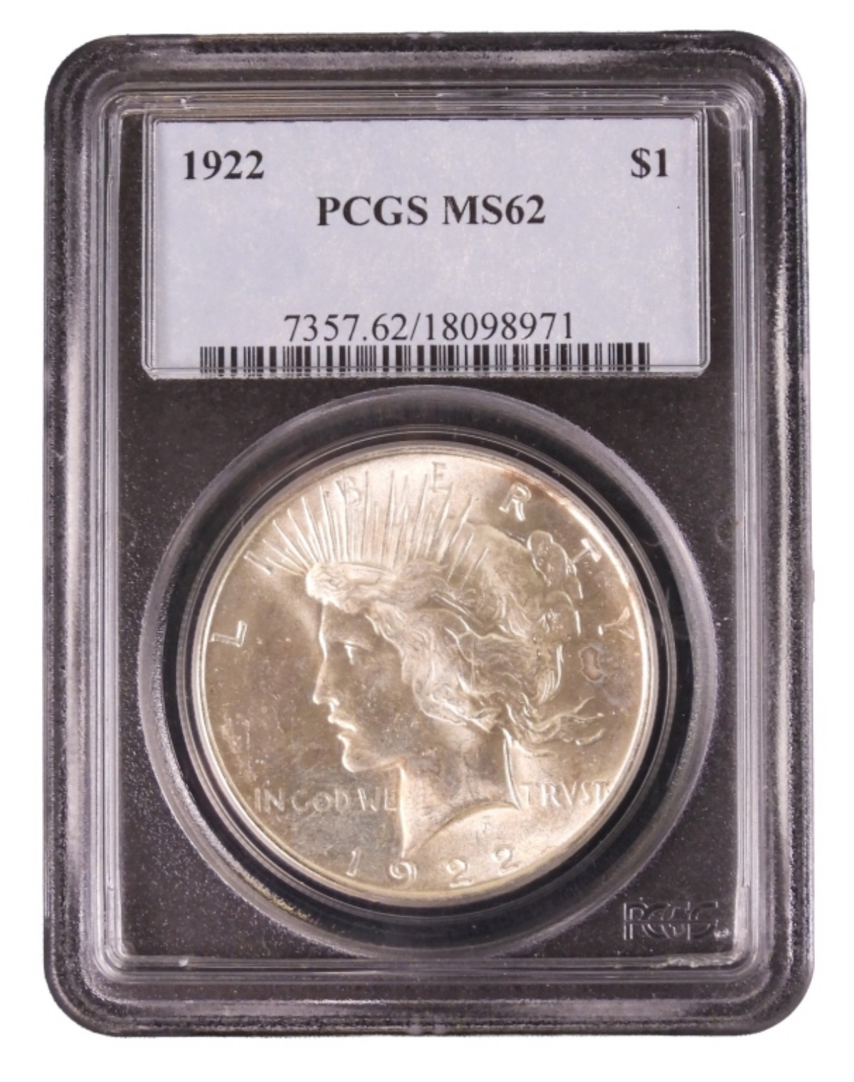 1922 Peace Dollar MS62 PCGS