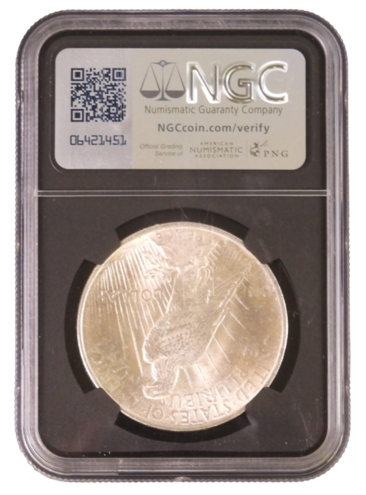 1924 Peace Dollar BU NGC Original Bag Fragment