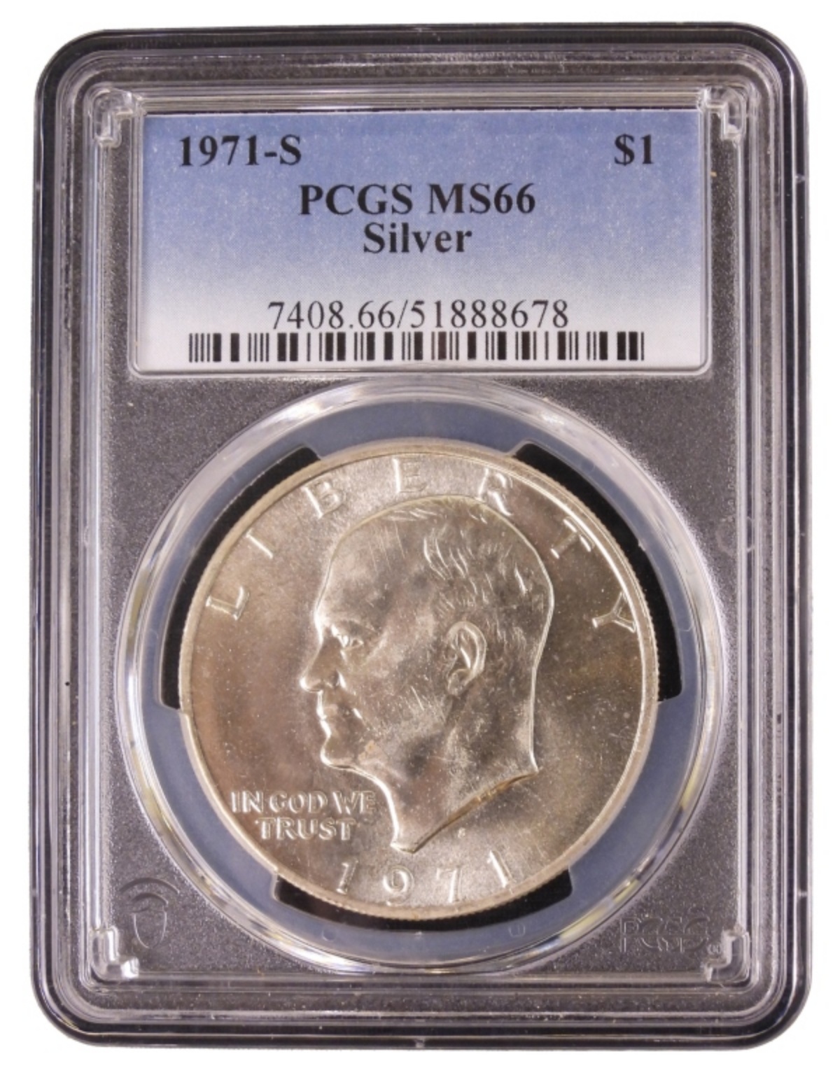 1971-S Silver Ike Dollar MS66 PCGS