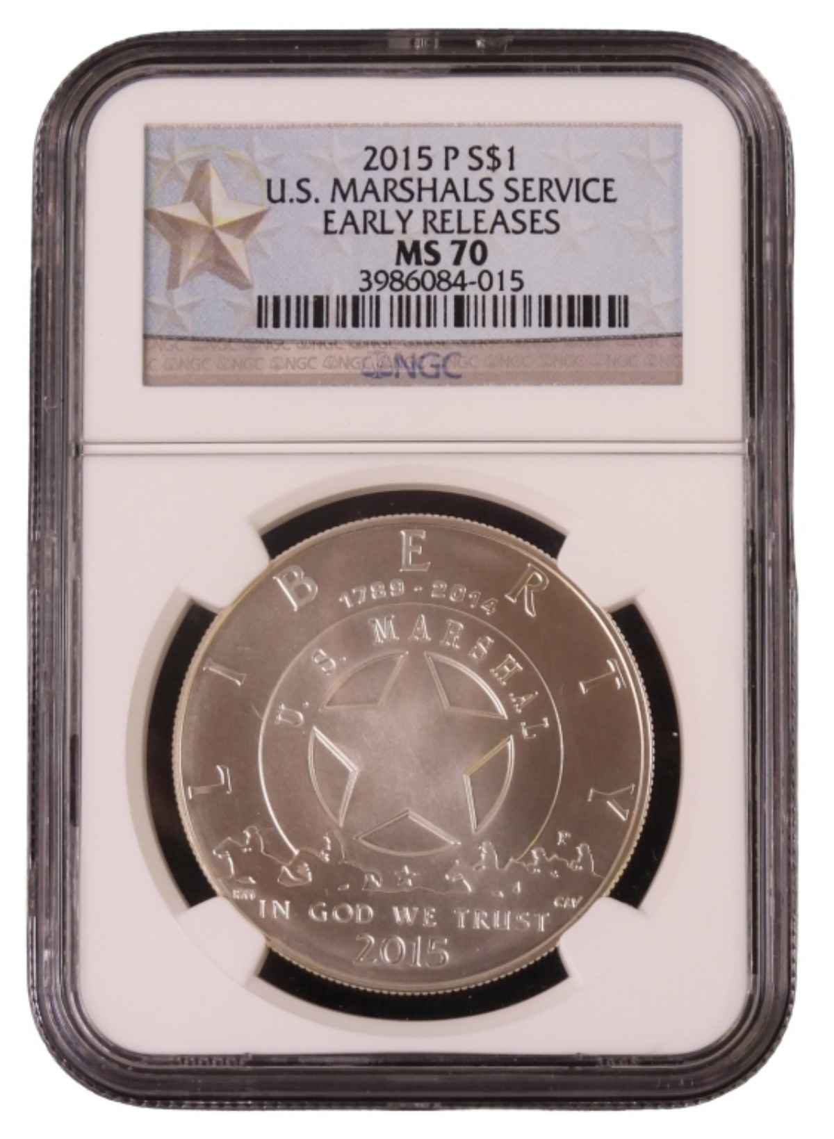 2015-P US Marshals Commem $1 MS70 NGC
