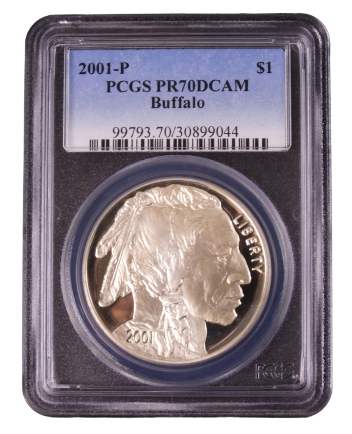2001-P 1oz Silver Buffalo PR70 DCAM PCGS