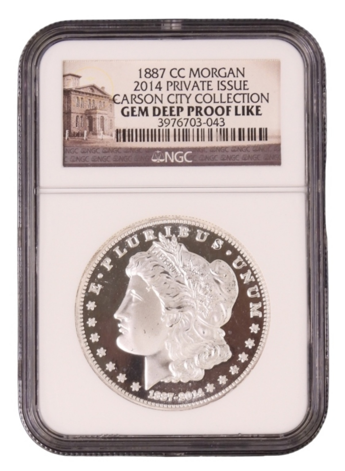 1887-CC Morgan 2014 Private Issue Gem DMPL NGC