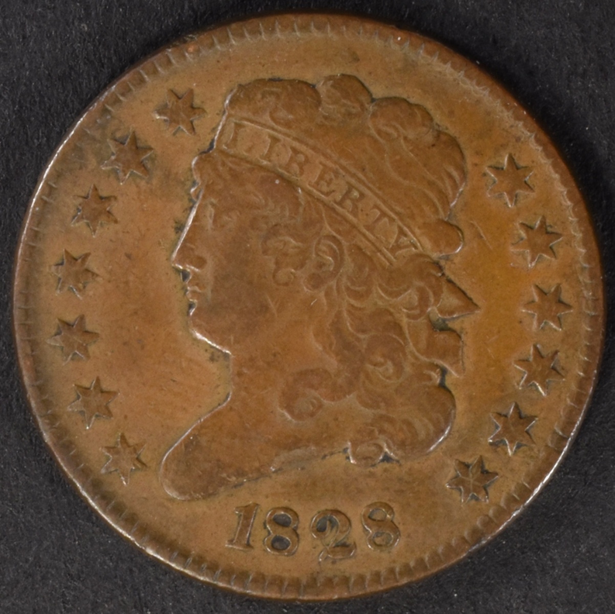 1828 Classic Head Half Cent 13 Stars
