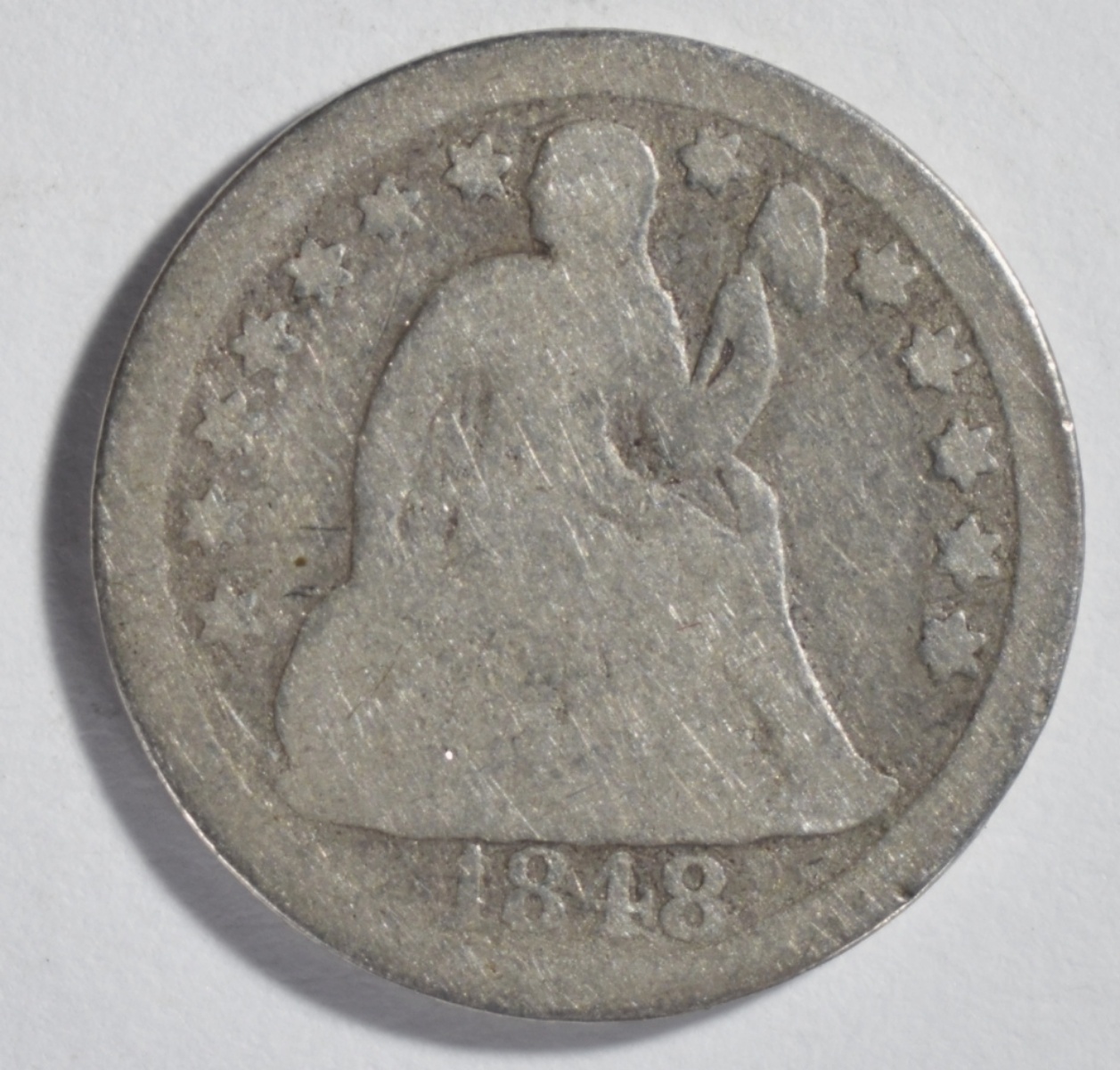 1848 Seated Dime