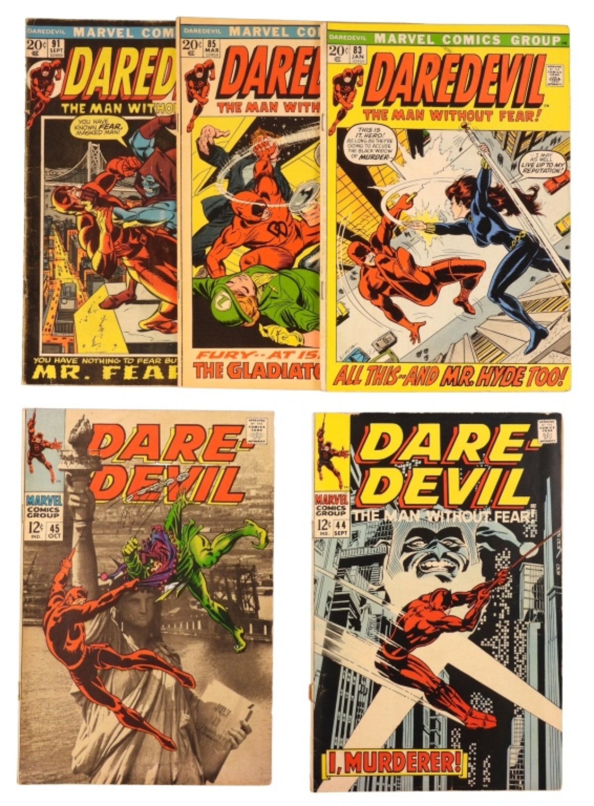 (5) Daredevil Marvel Comic Lot