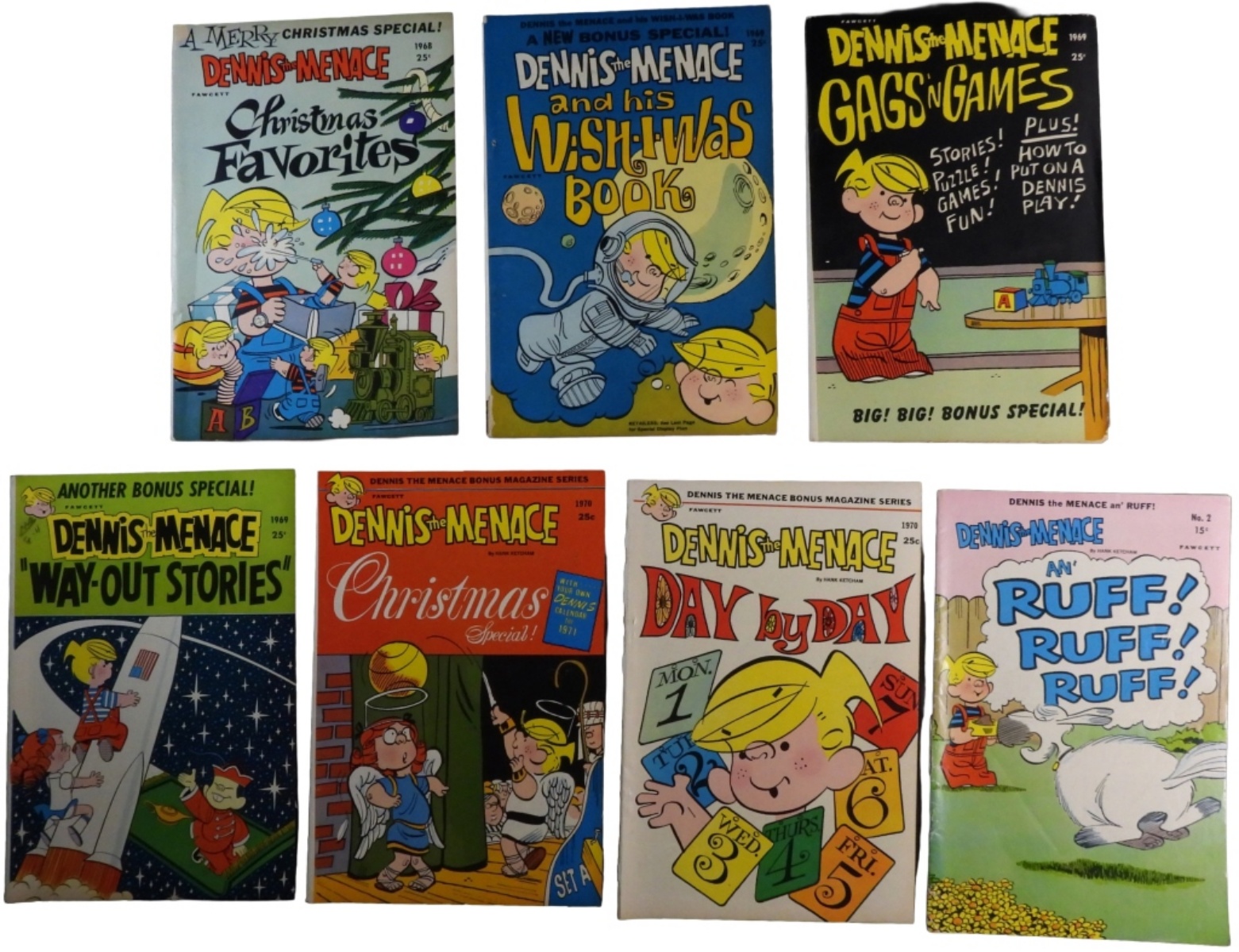 (7) Dennis the Menace Fawcett Comic Lot