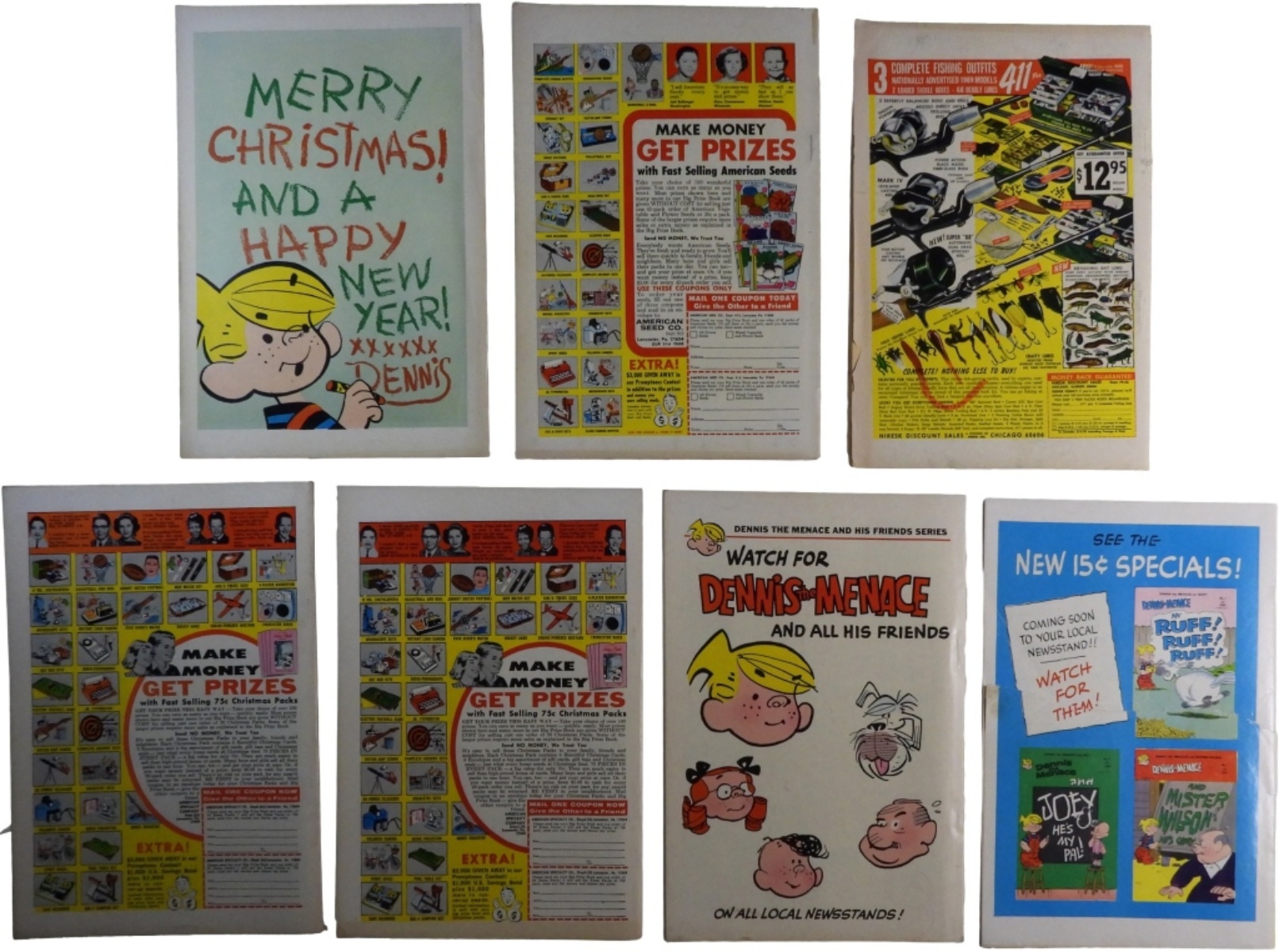 (7) Dennis the Menace Fawcett Comic Lot
