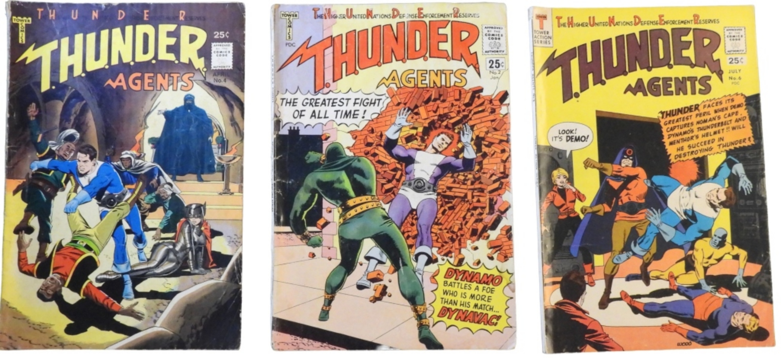(3) Tower Comics THUNDER Agents