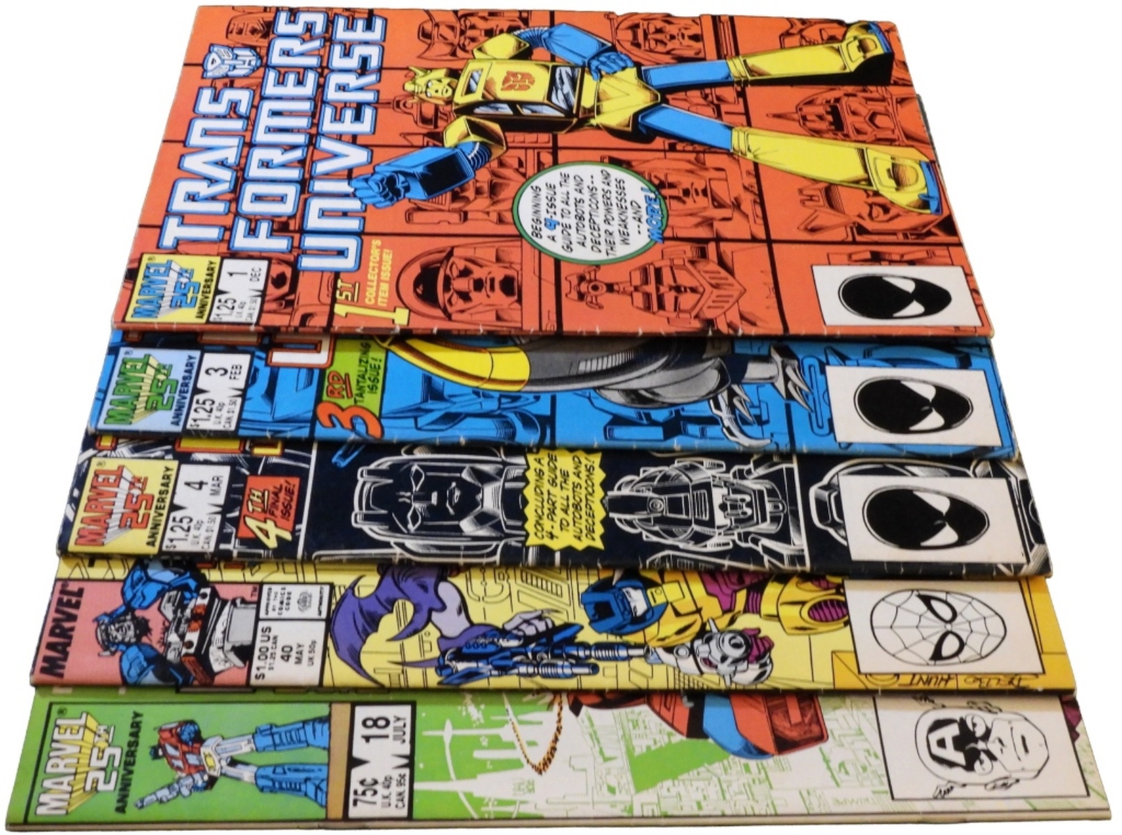 (5) Marvel Transformers Comic Lot