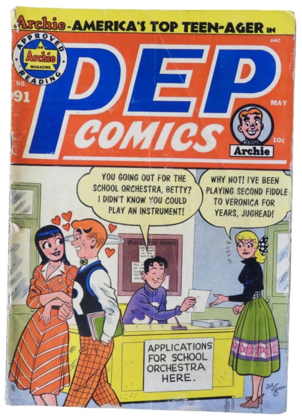 1952 Pep Comics #91 Archie Magazine