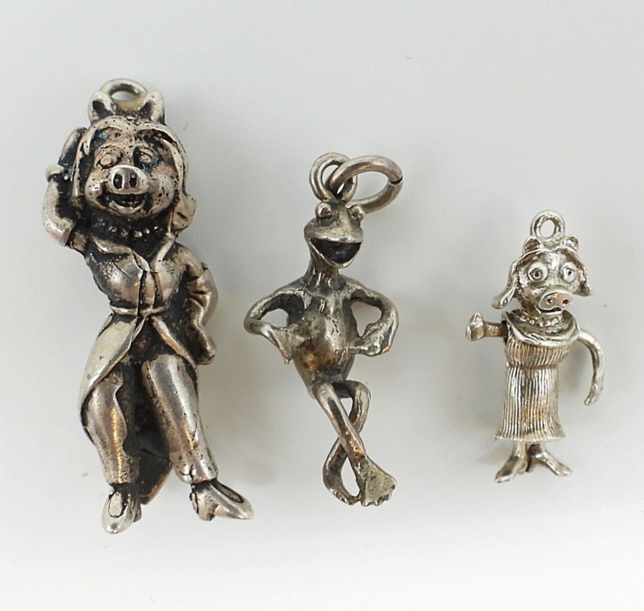 Miss Piggy & Kermit the Frog Sterling Charms