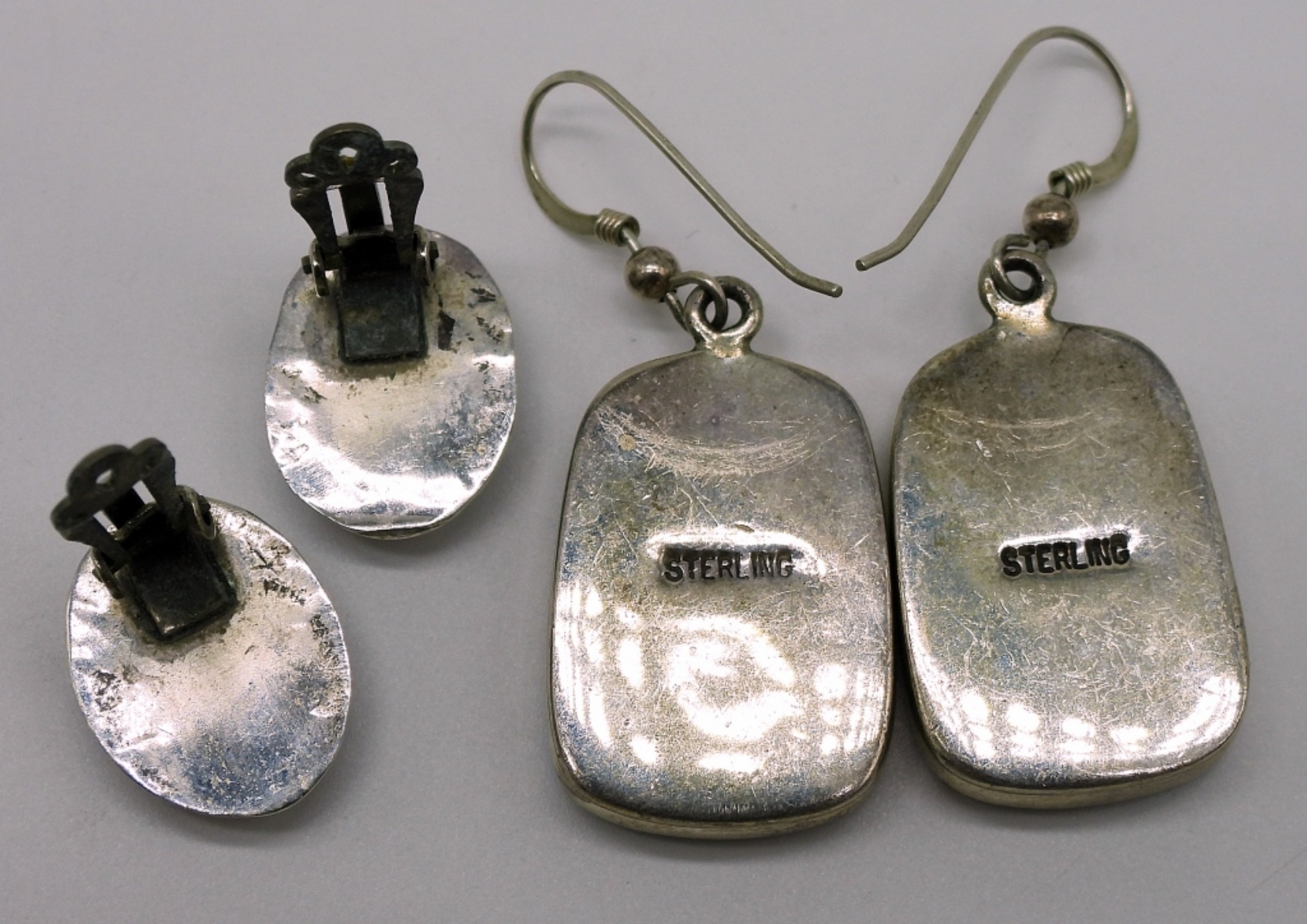 Navajo 925 Necklace & 2 Pair Earrings