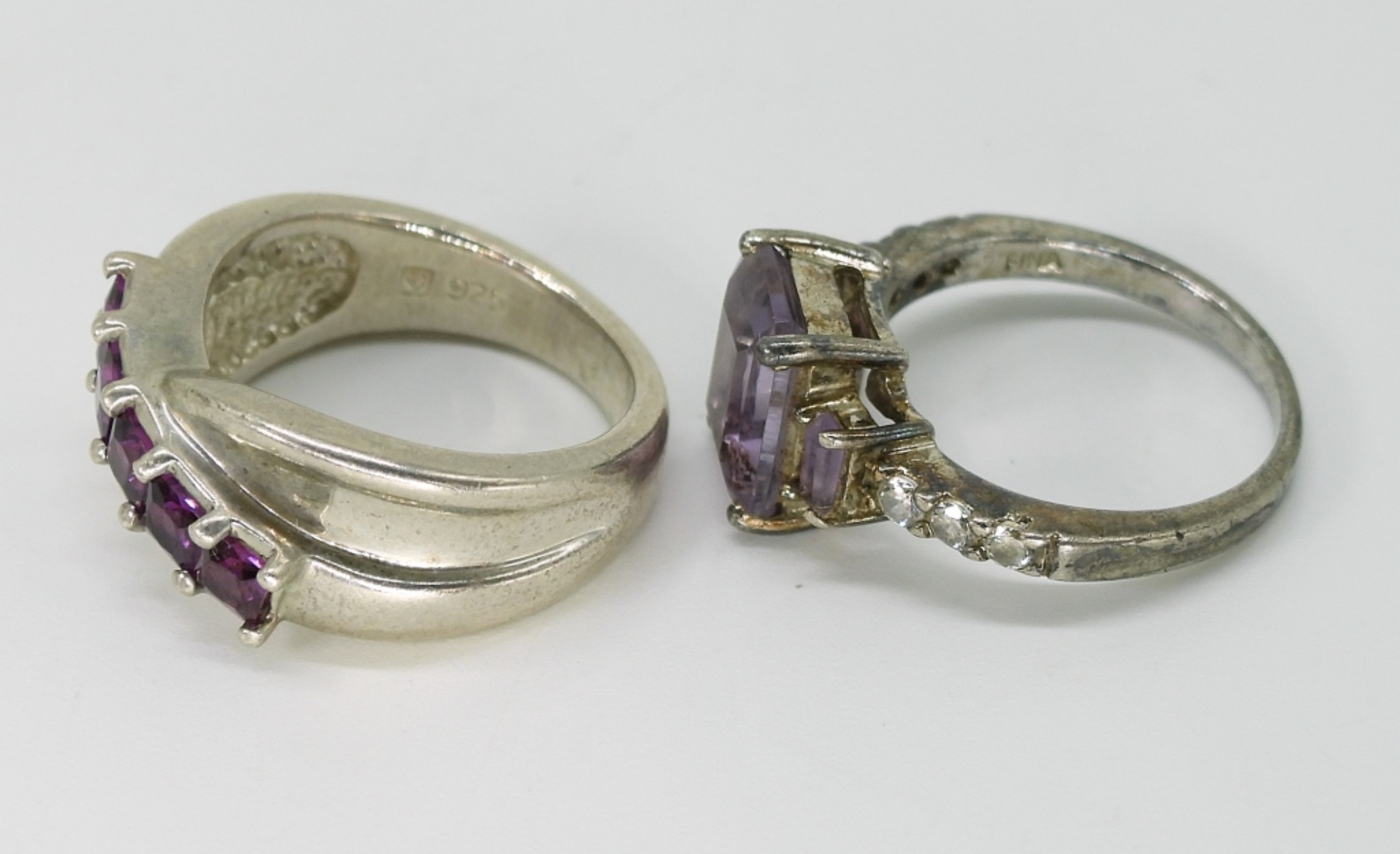 Amethyst Star of David Necklace & Two Rings