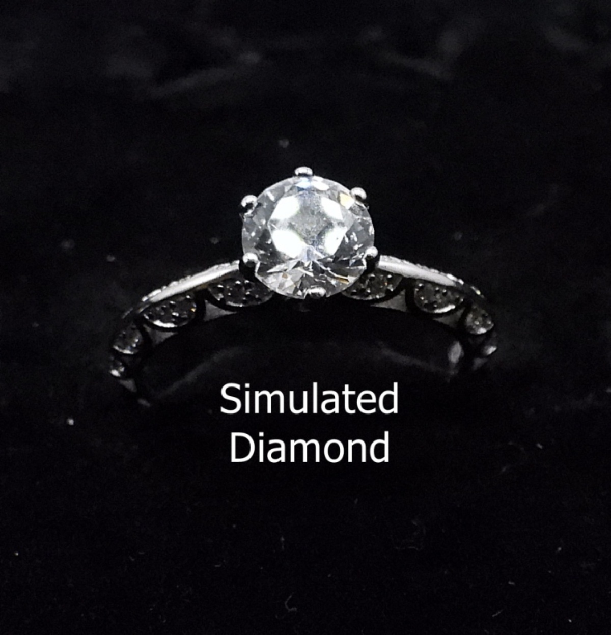 11 Sterling Rings, Diamond, Simulants & Glass Gems