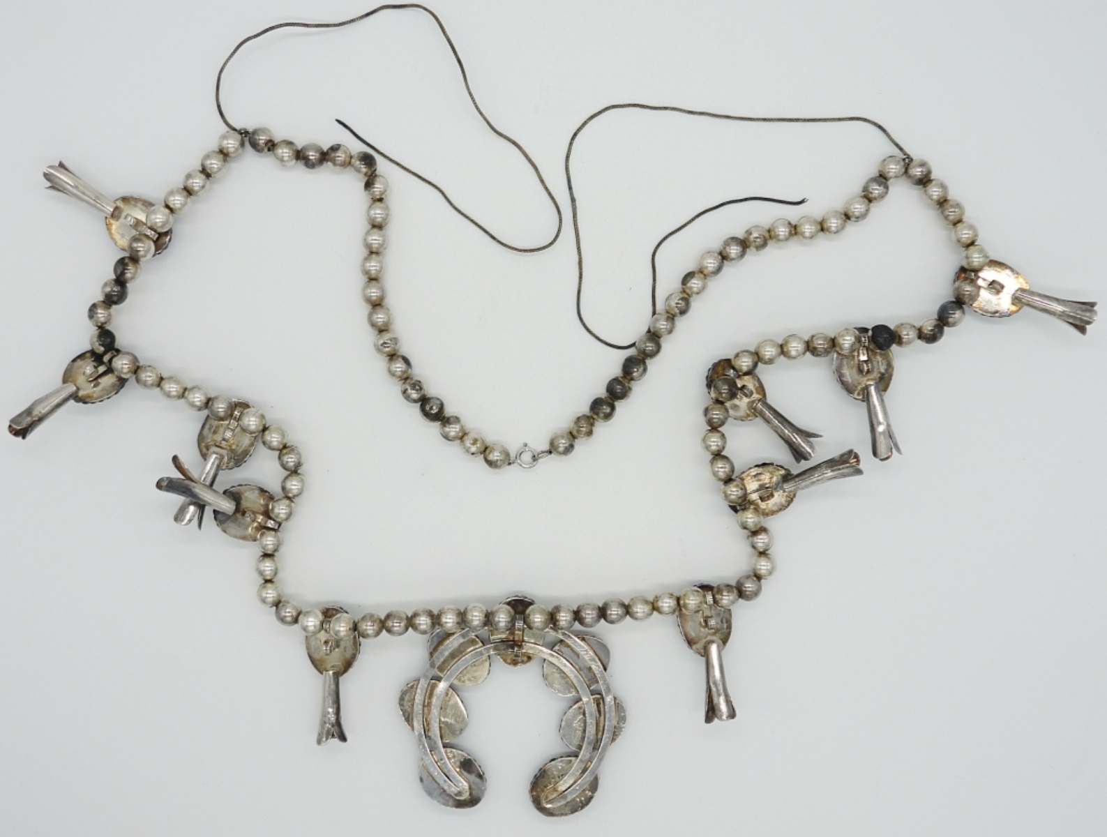 Mother of Pearl Squash Blossom Necklace
