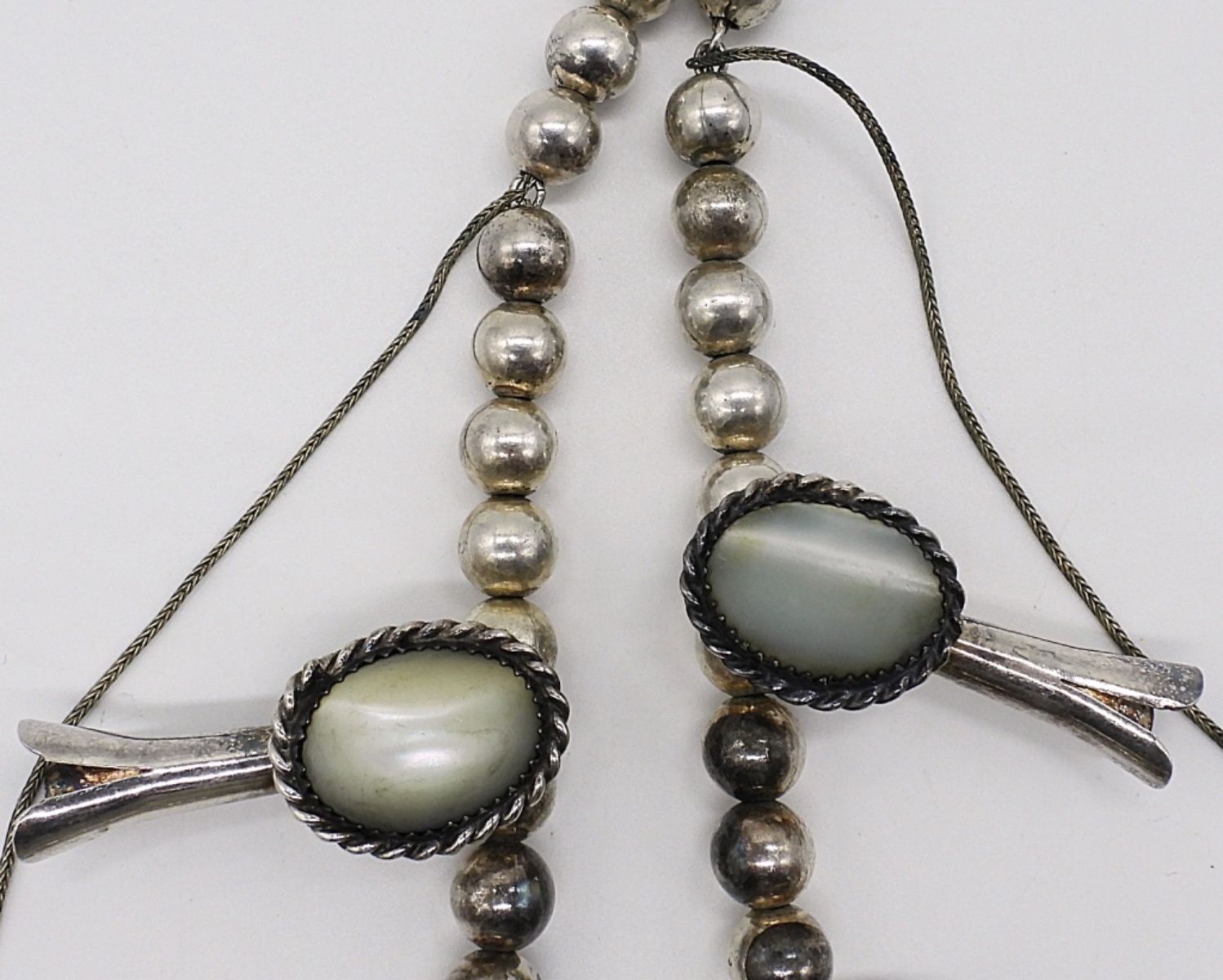 Mother of Pearl Squash Blossom Necklace