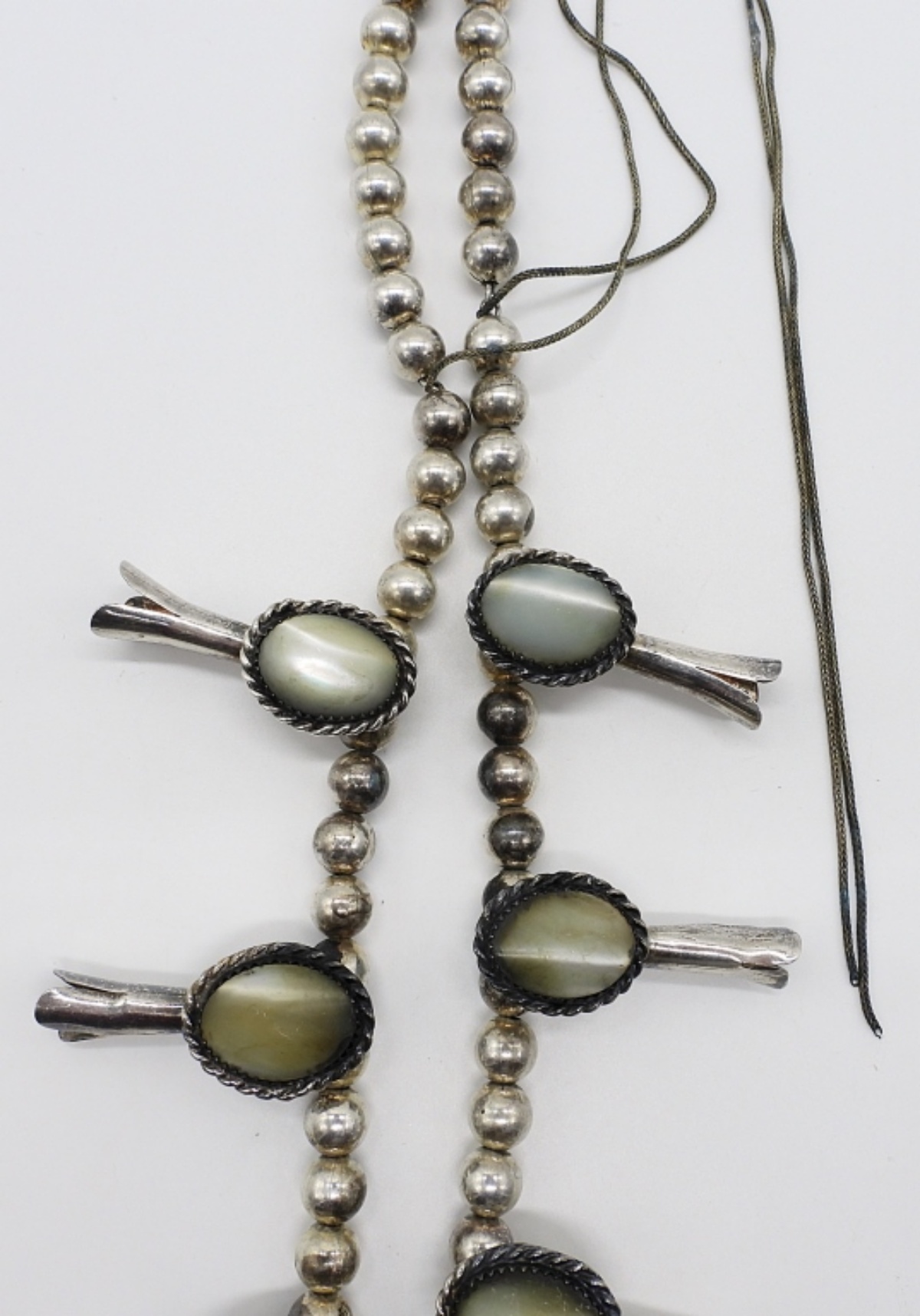 Mother of Pearl Squash Blossom Necklace