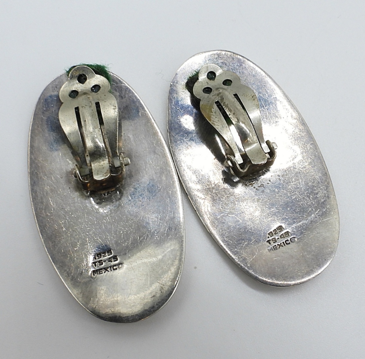 Taxco Sterling Clip On Earrings and Bracelet