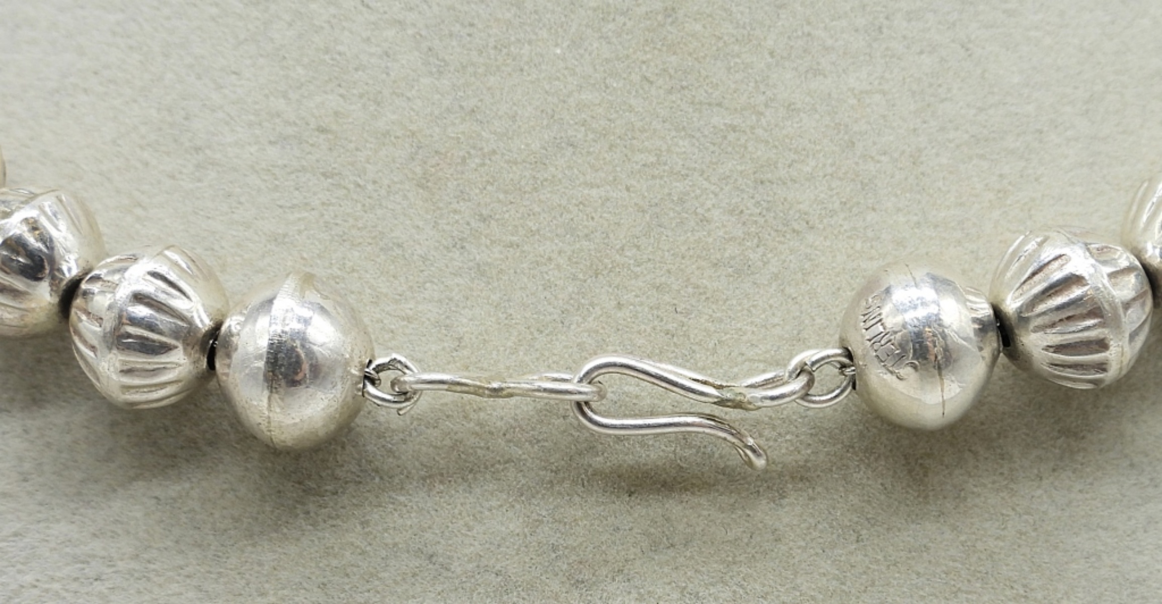 TSO Navajo Beaded Sterling Necklace, 17 Inches