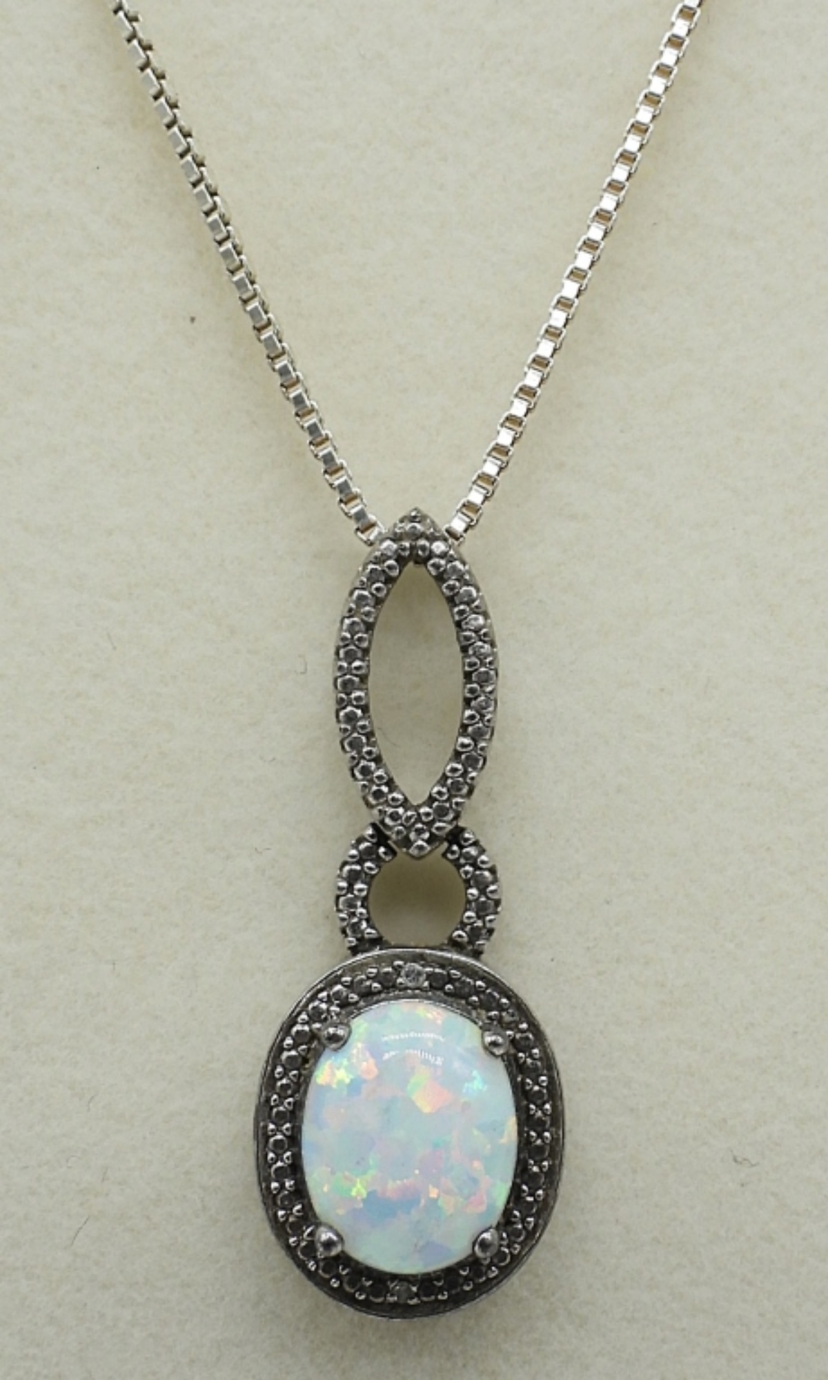 Four Sterling Opal Necklaces, Bracelet & Pendant