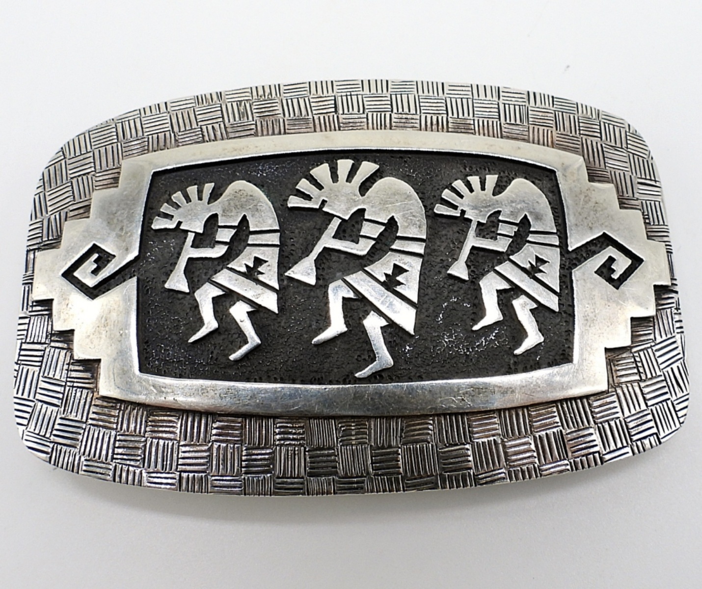 Joe Joseytewa Sterling Kokopelli Belt Buckle