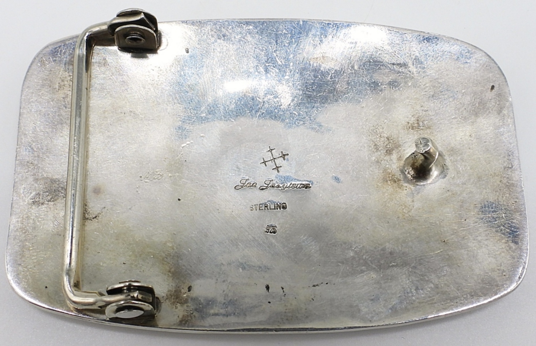 Joe Joseytewa Sterling Kokopelli Belt Buckle