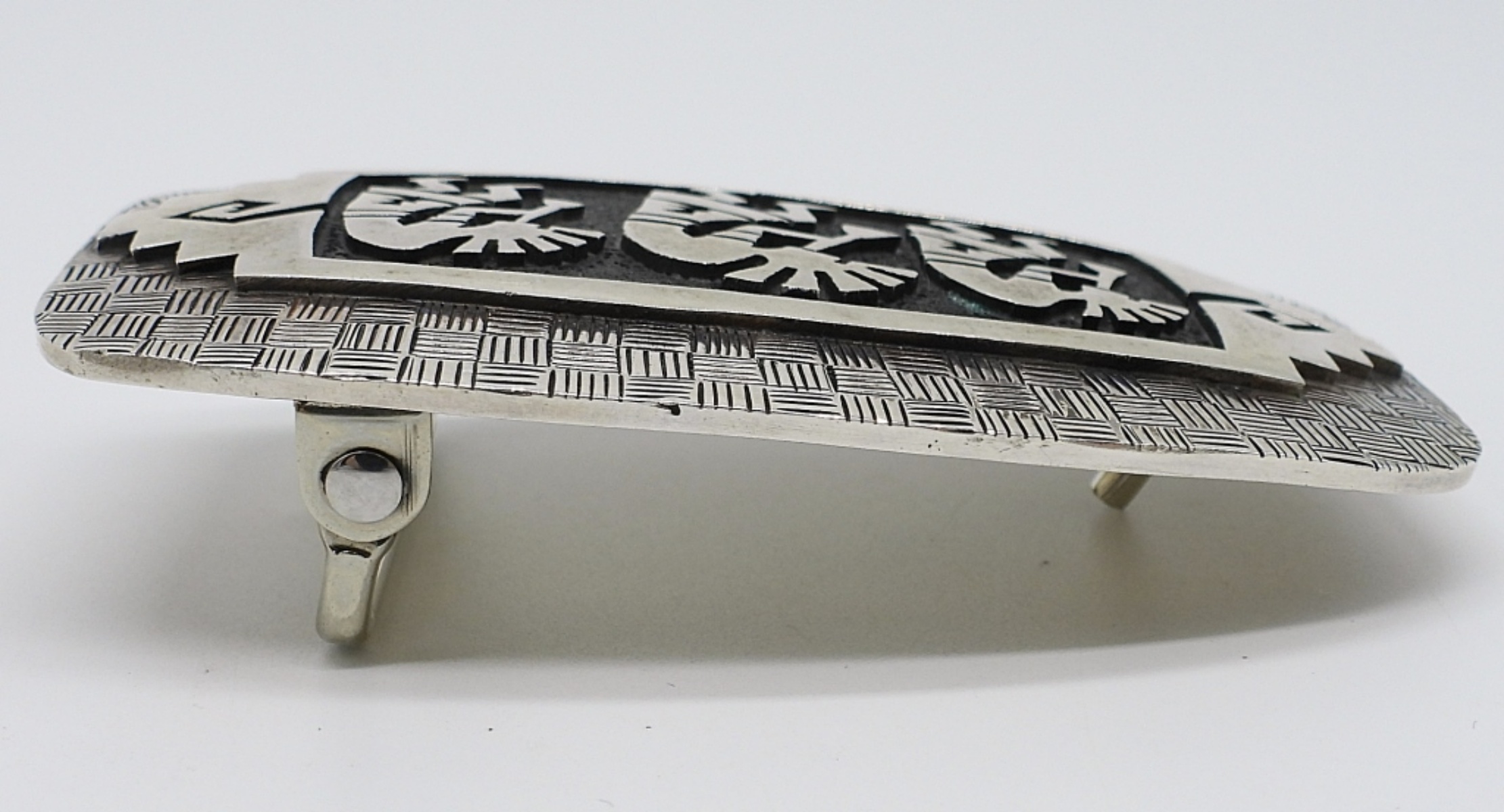 Joe Joseytewa Sterling Kokopelli Belt Buckle
