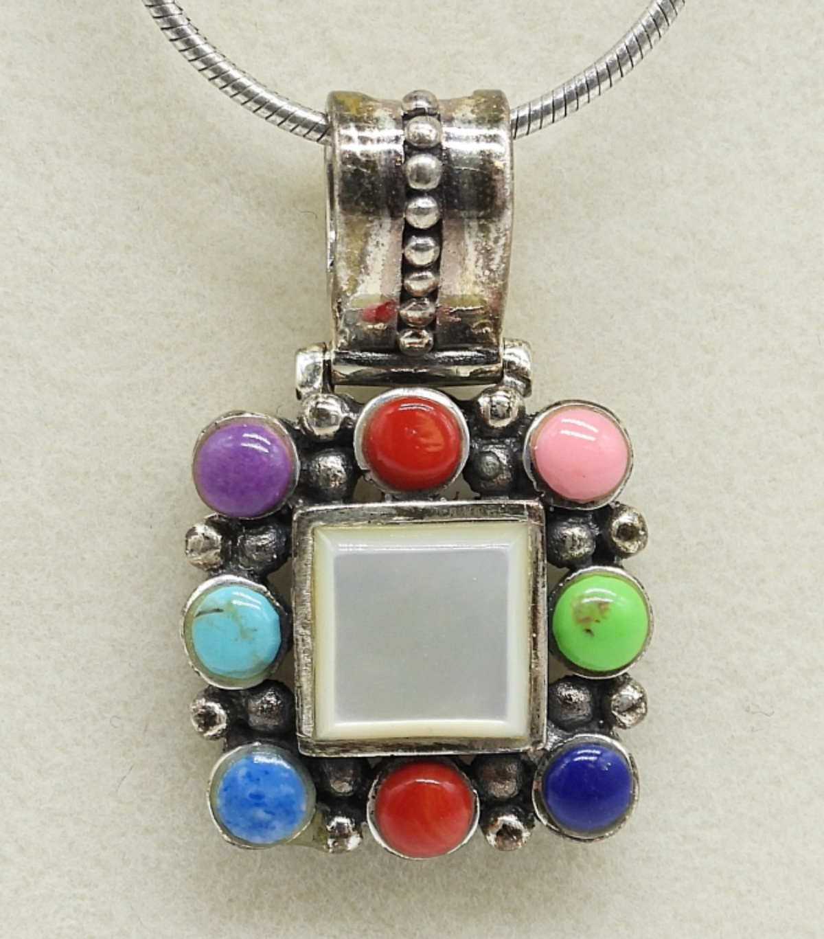 Three Sterling Fashion Gemstone Necklaces