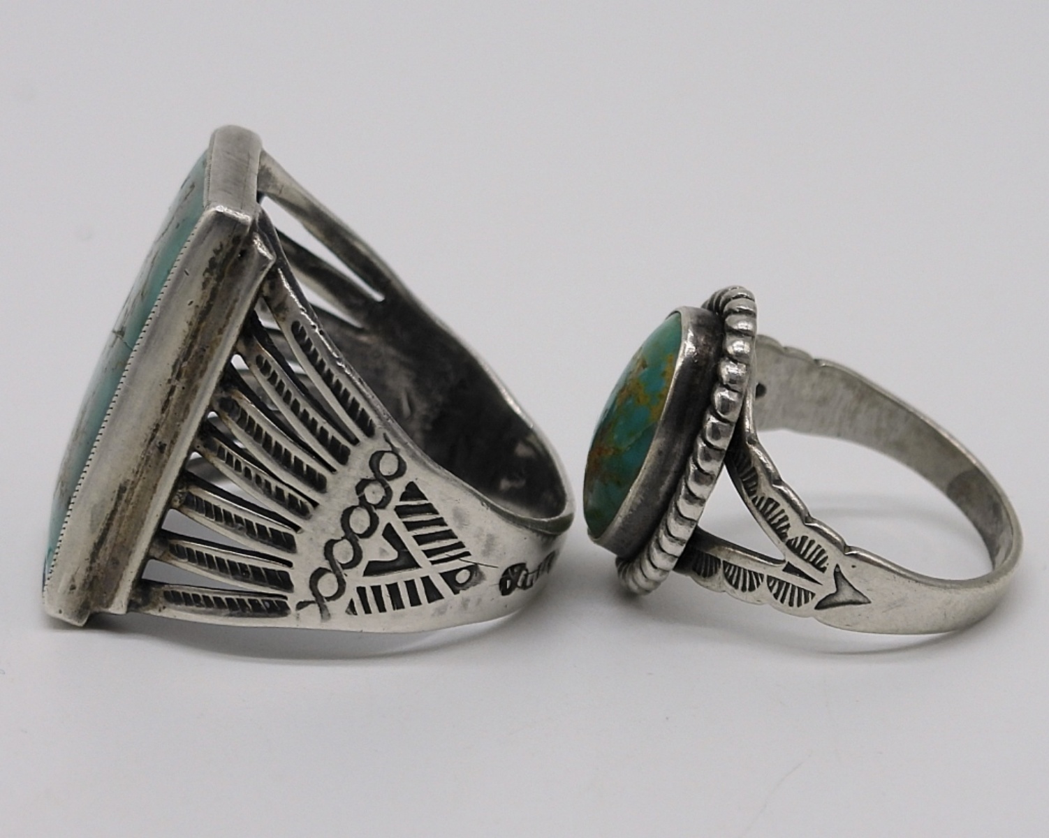 Vintage Turquoise Rings & Cufflinks in Sterling