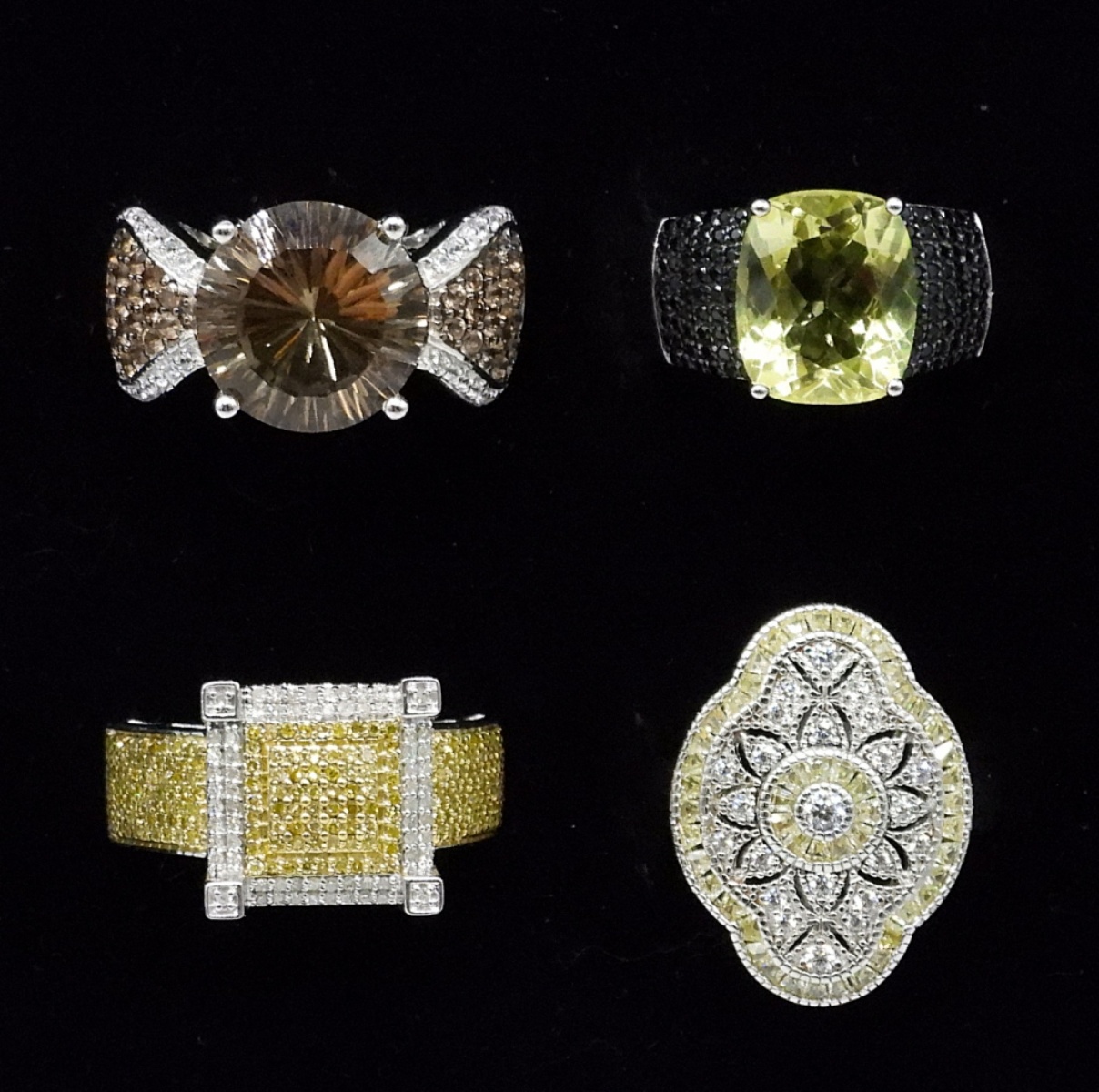Yellow & White Diamond 925 Ring & More