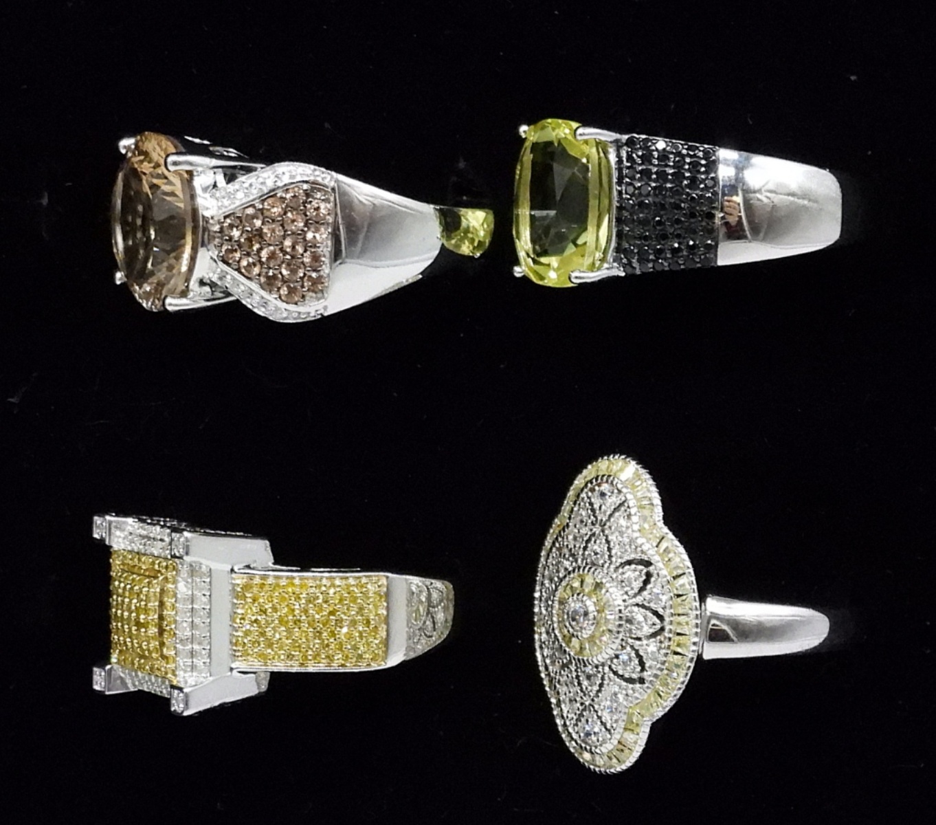 Yellow & White Diamond 925 Ring & More