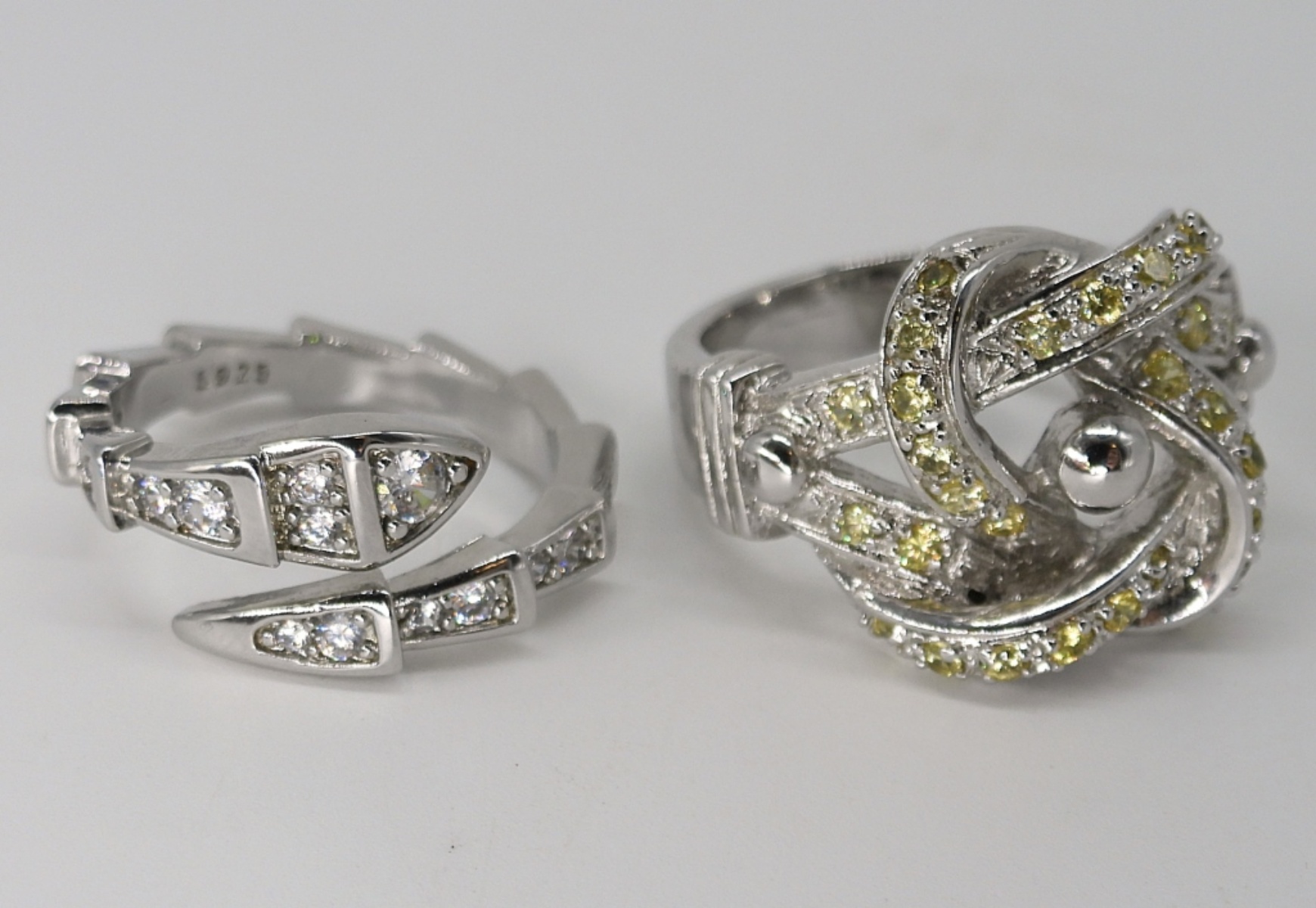 Simulated Diamond Sterling Rings & Bracelet