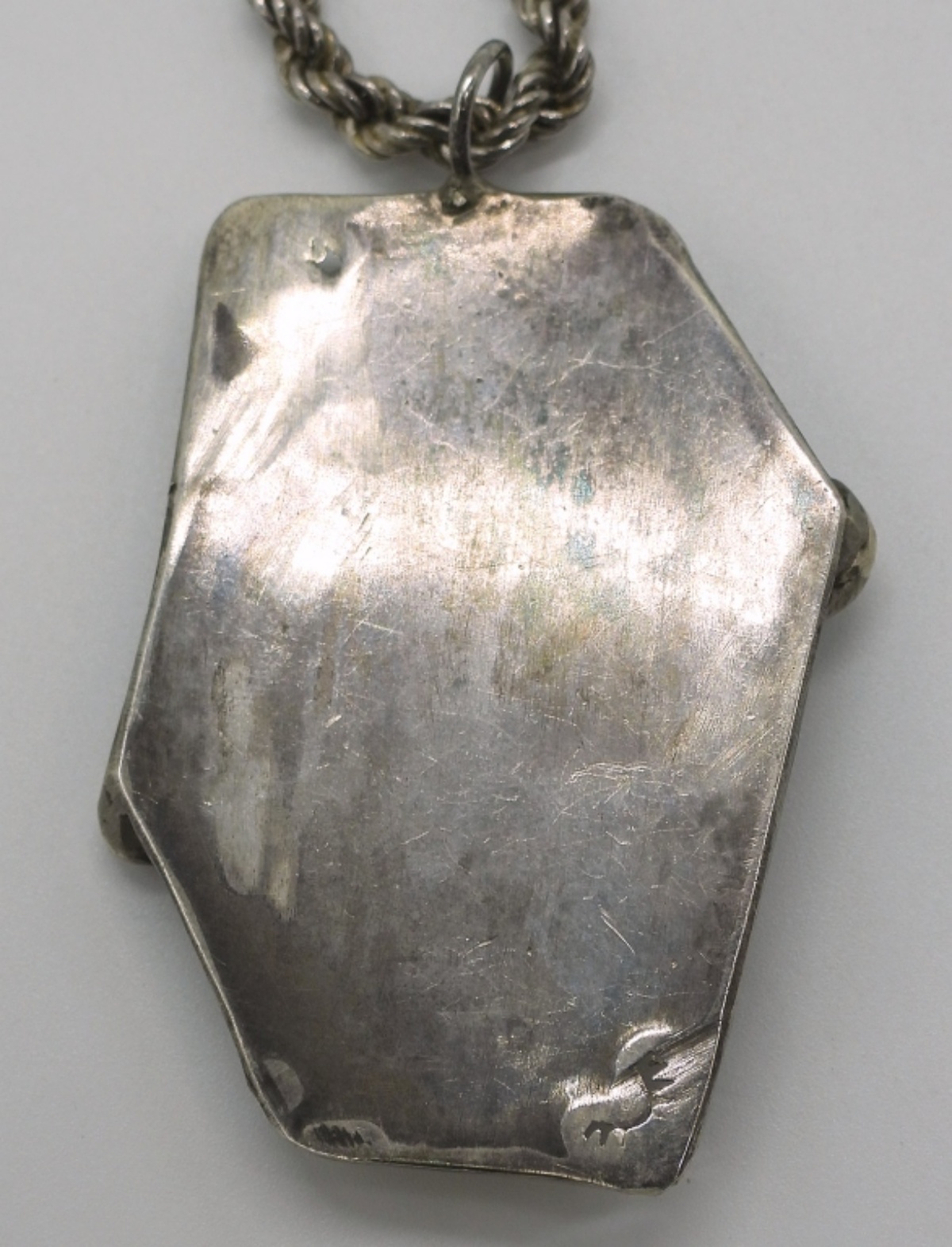 Large Ocean Jasper Pendant & Chain
