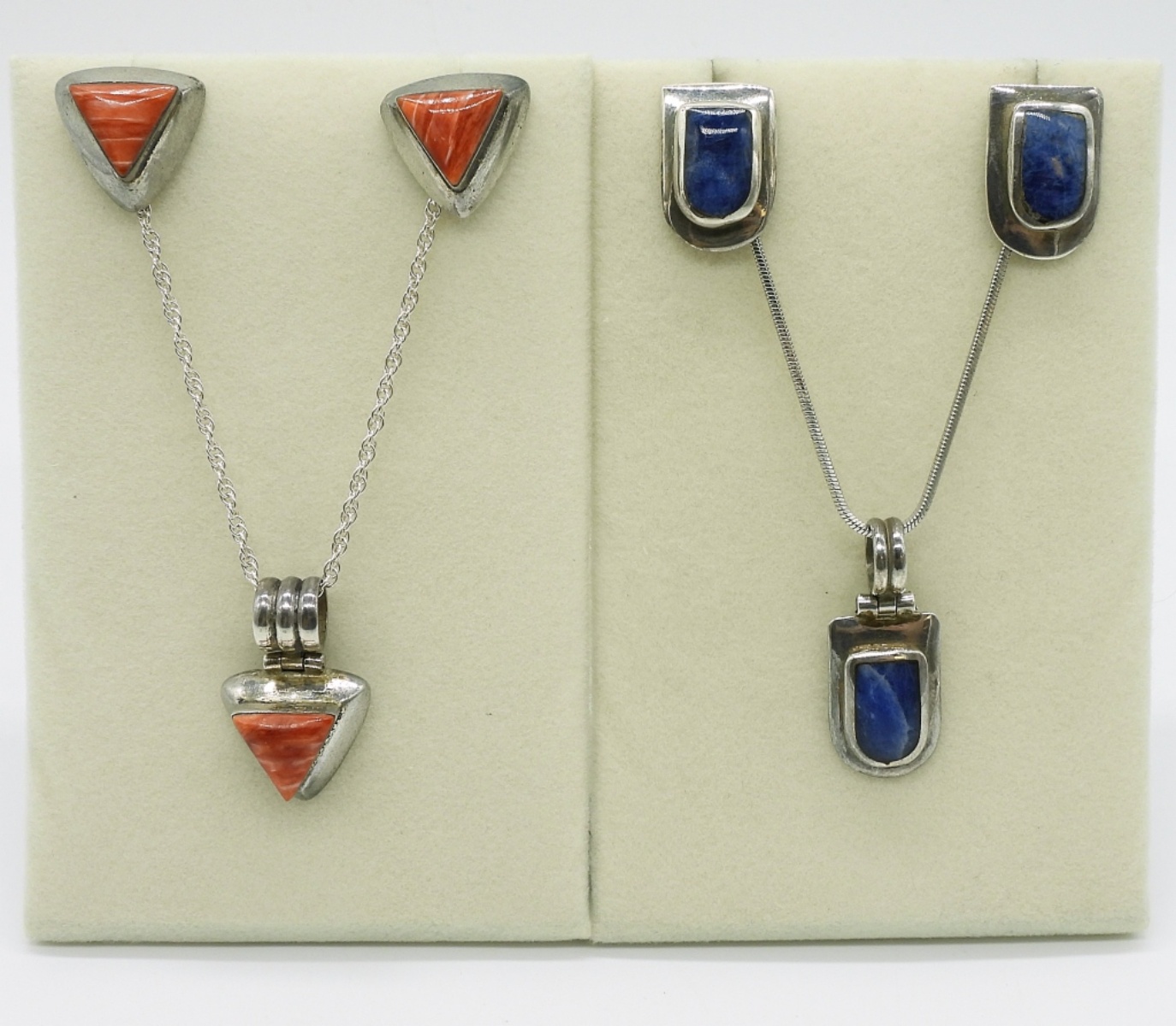 Spiny Oyster & Lapis Lazuli Sterling Sets