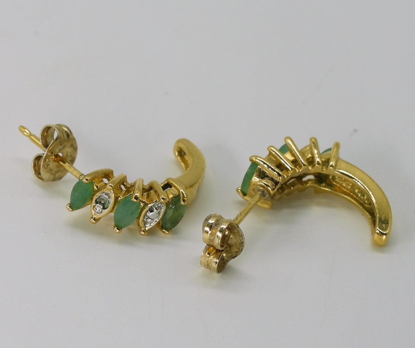 Simulated Emerald Rings, Earrings and Necklace