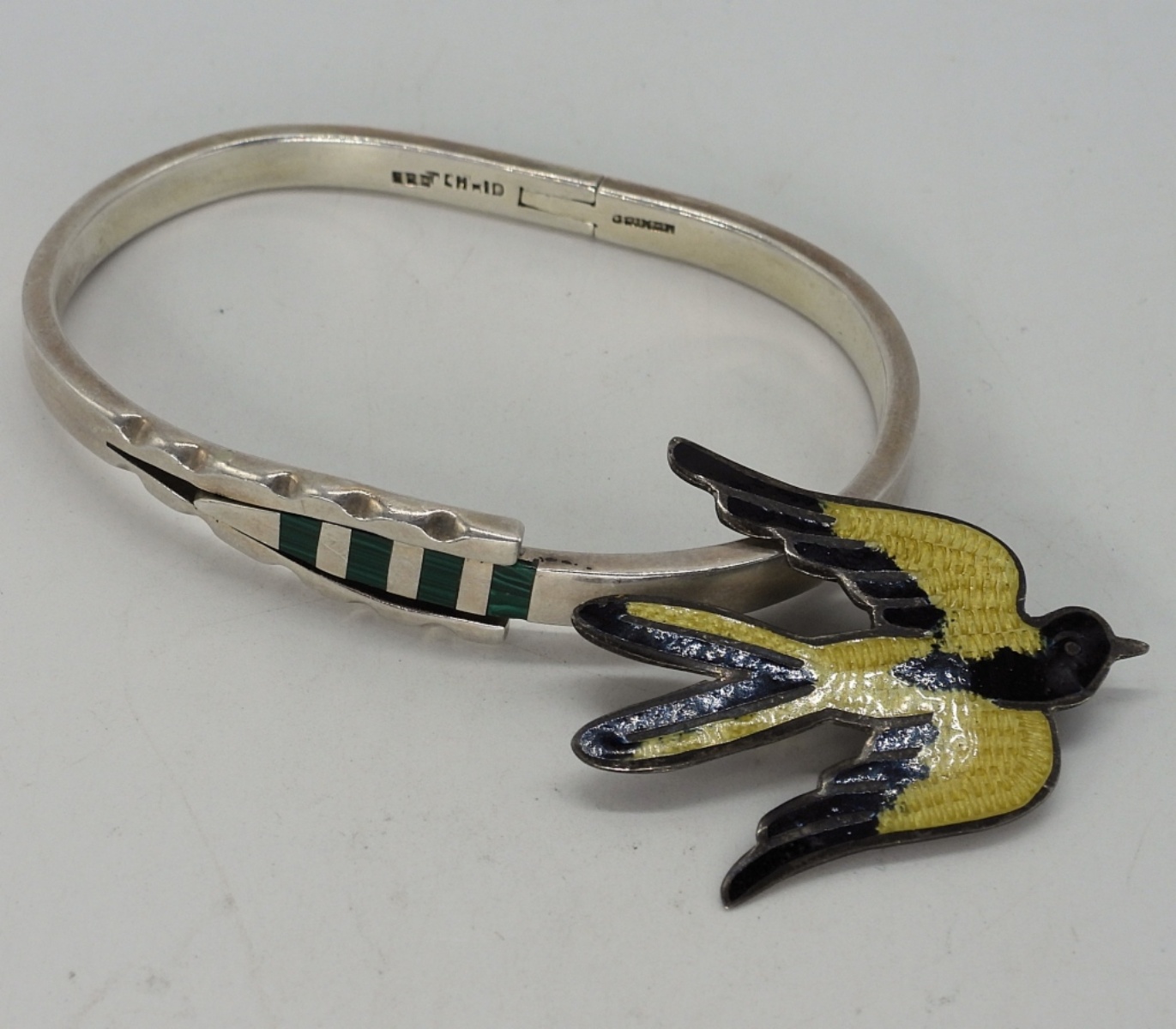 Mexico 925 Enamel Pin & Malachite Bracelet