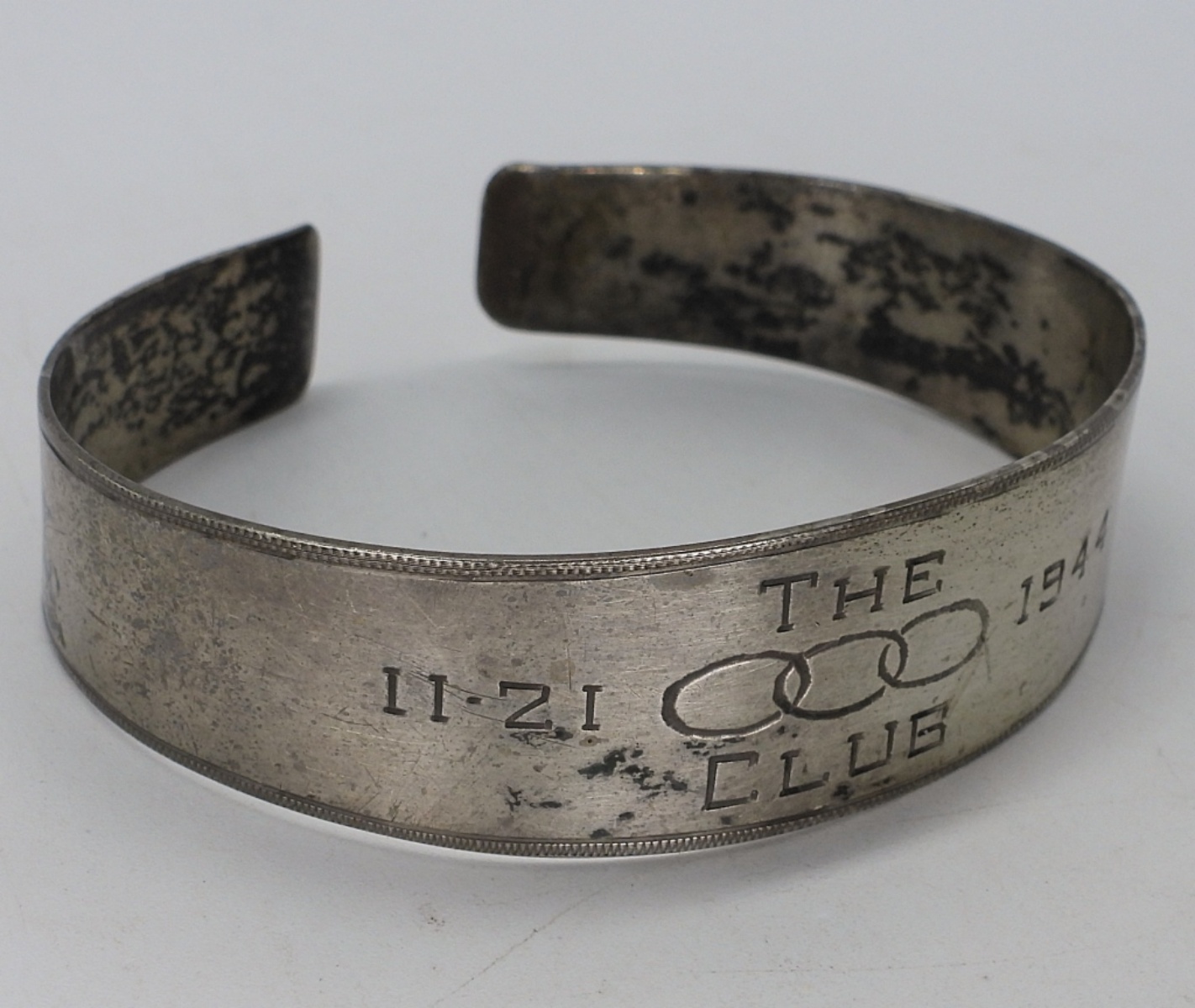1944 Sterling Cuff Bracelet - Engraved