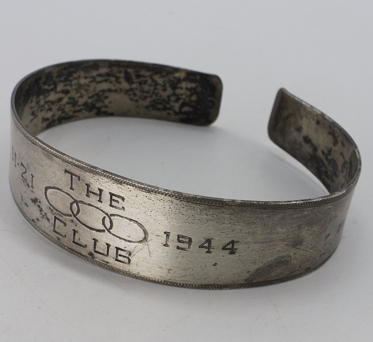 1944 Sterling Cuff Bracelet - Engraved