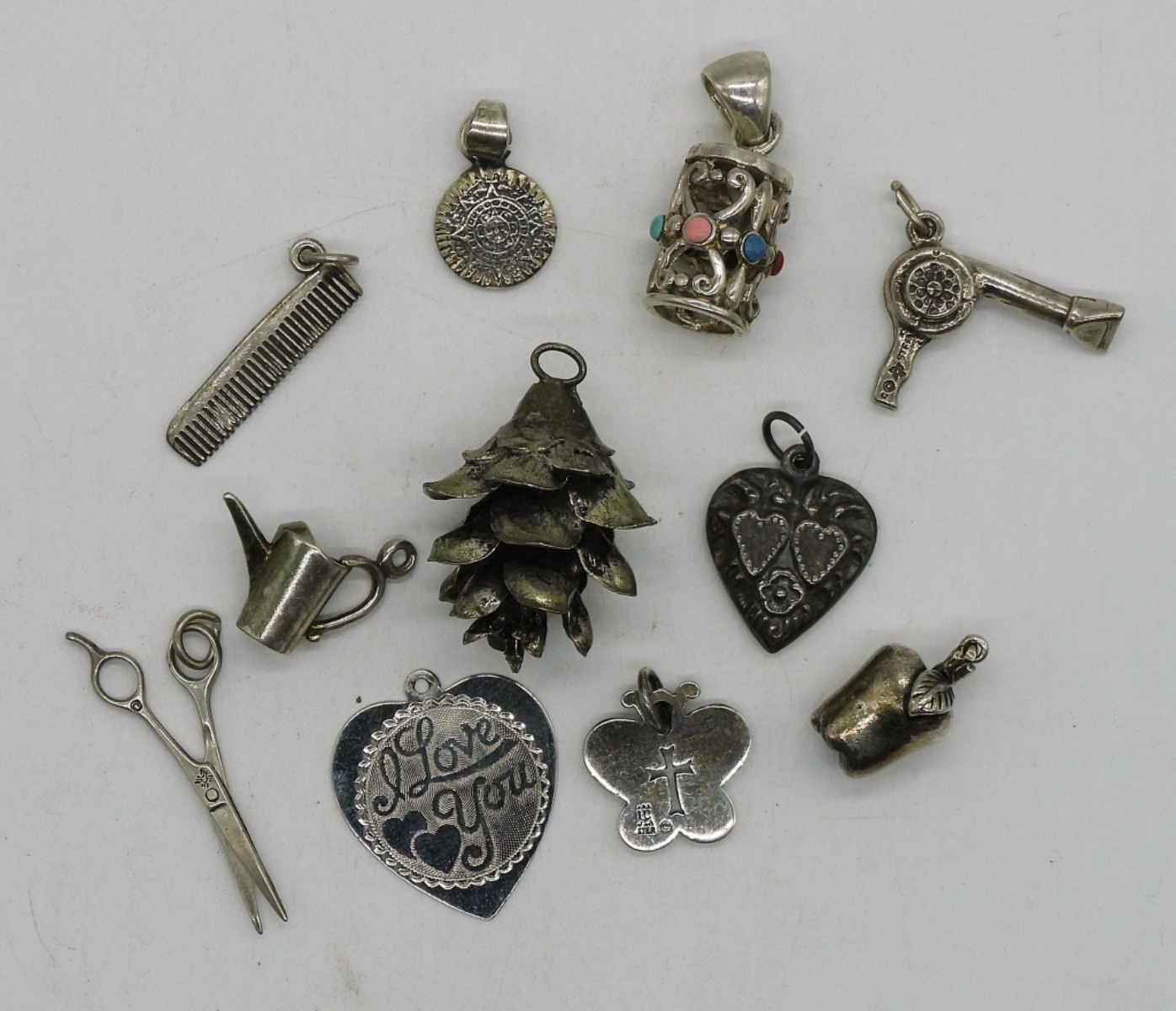 11 Vintage Sterling Pendants