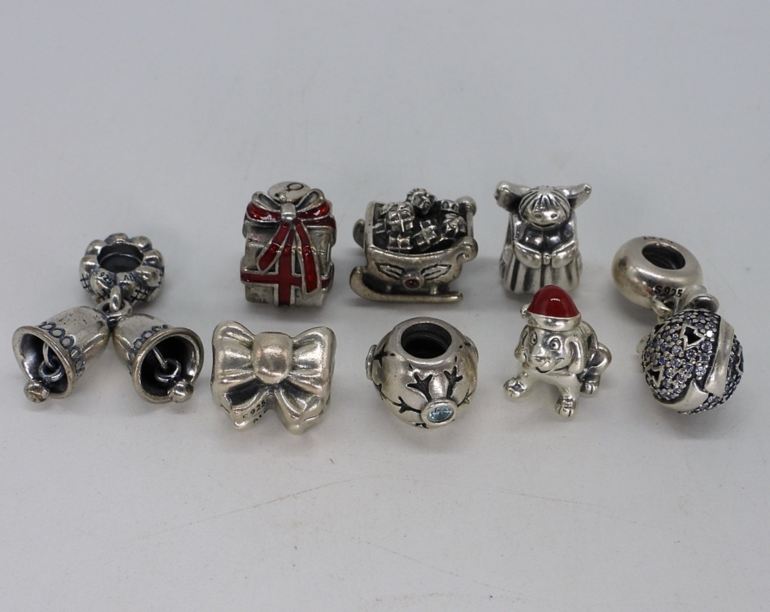 8 Sterling Christmas Modern Charms