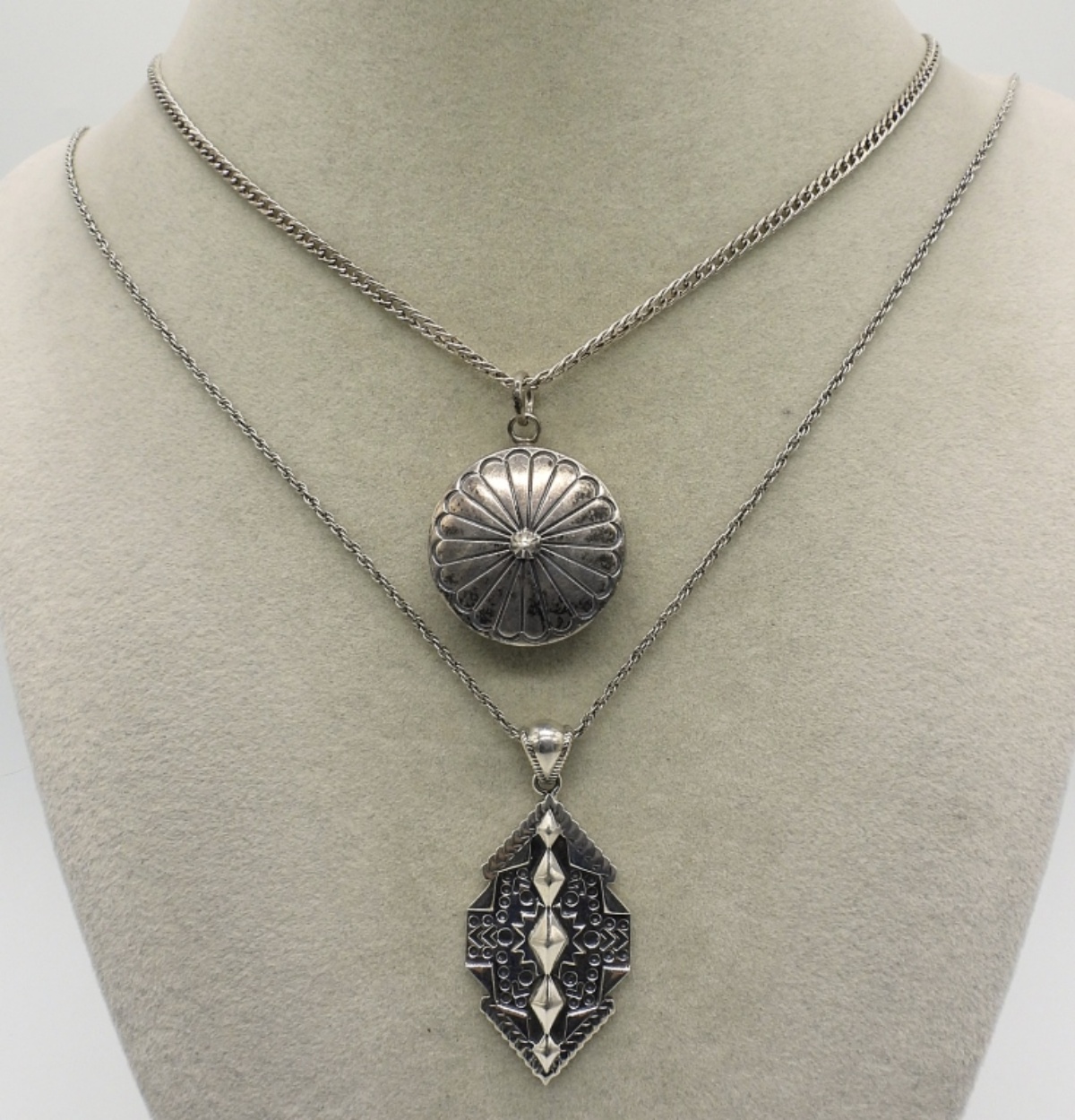 Two Sterling Fashion Necklaces