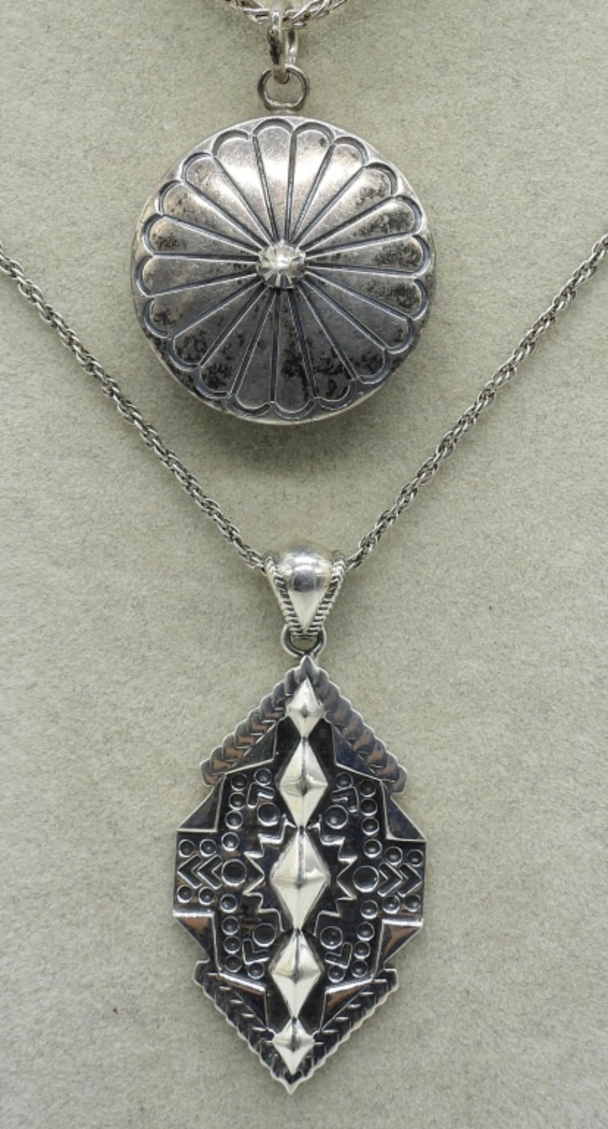 Two Sterling Fashion Necklaces