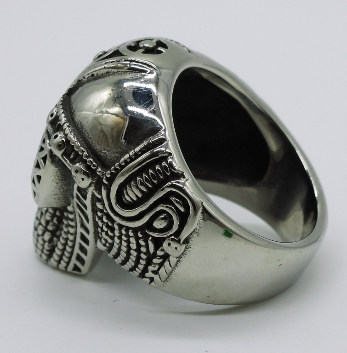 Large Sterling Skull Ring, Size 11