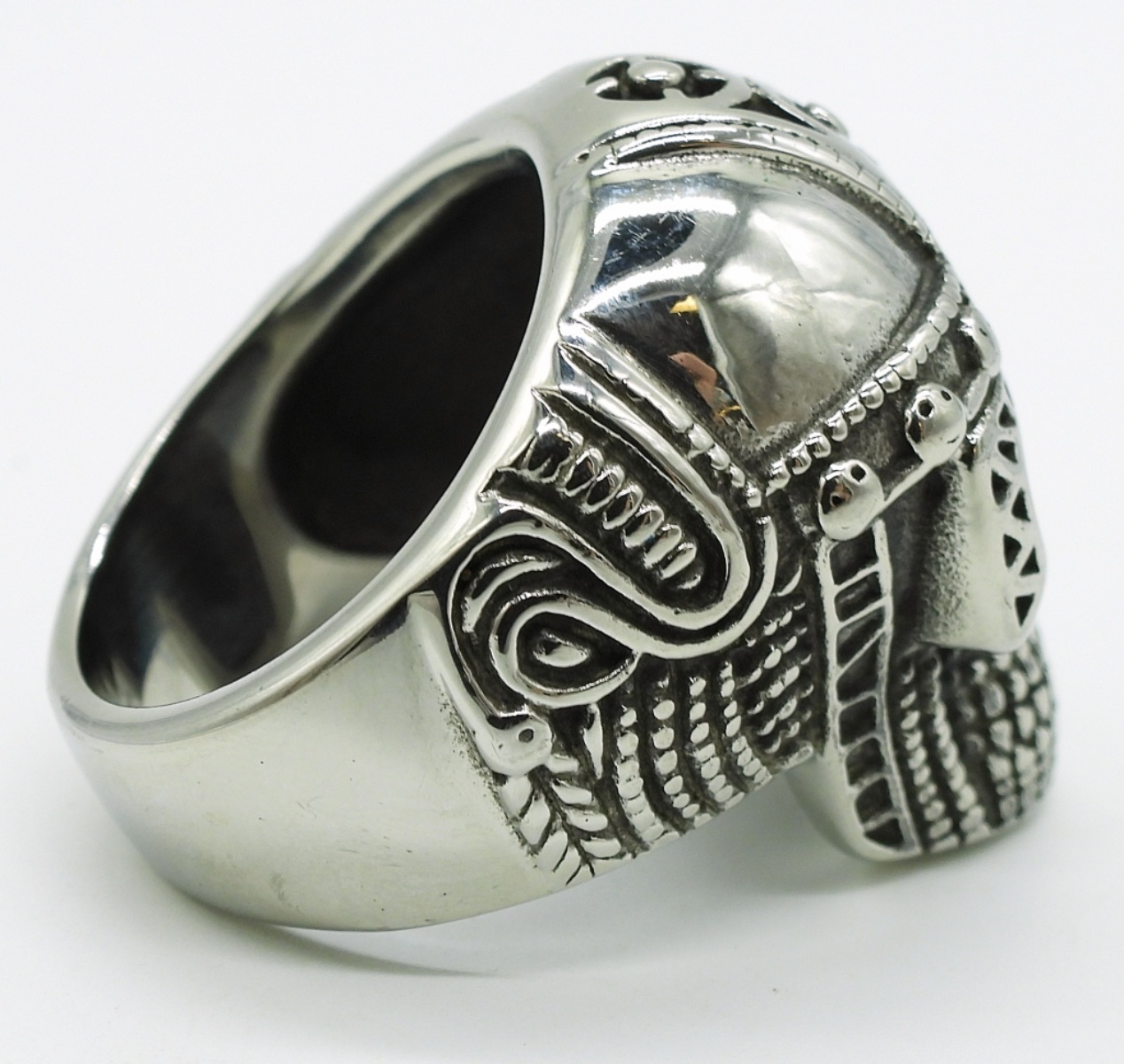 Large Sterling Skull Ring, Size 11