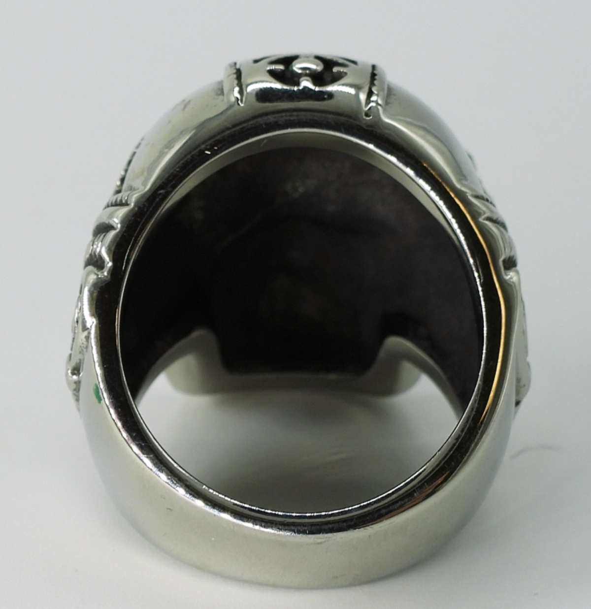 Large Sterling Skull Ring, Size 11
