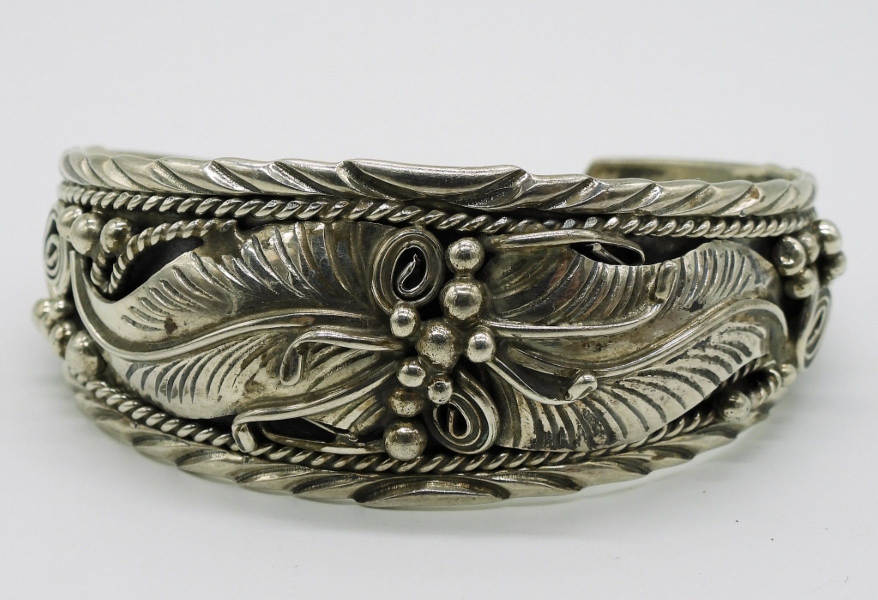 Stunning Sterling Navajo Cuff Bracelet